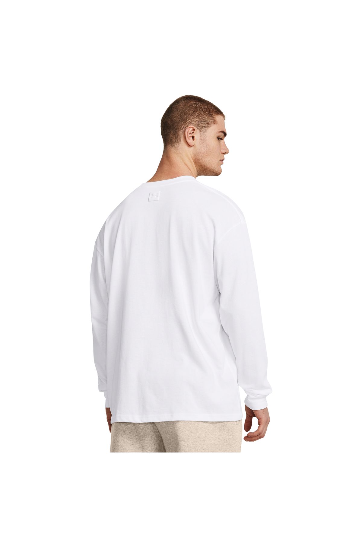 سویشرت ورزشی سفید مردانه آستین بلند Tonal Wordmark Male UA 1382890 100 Under Armour
