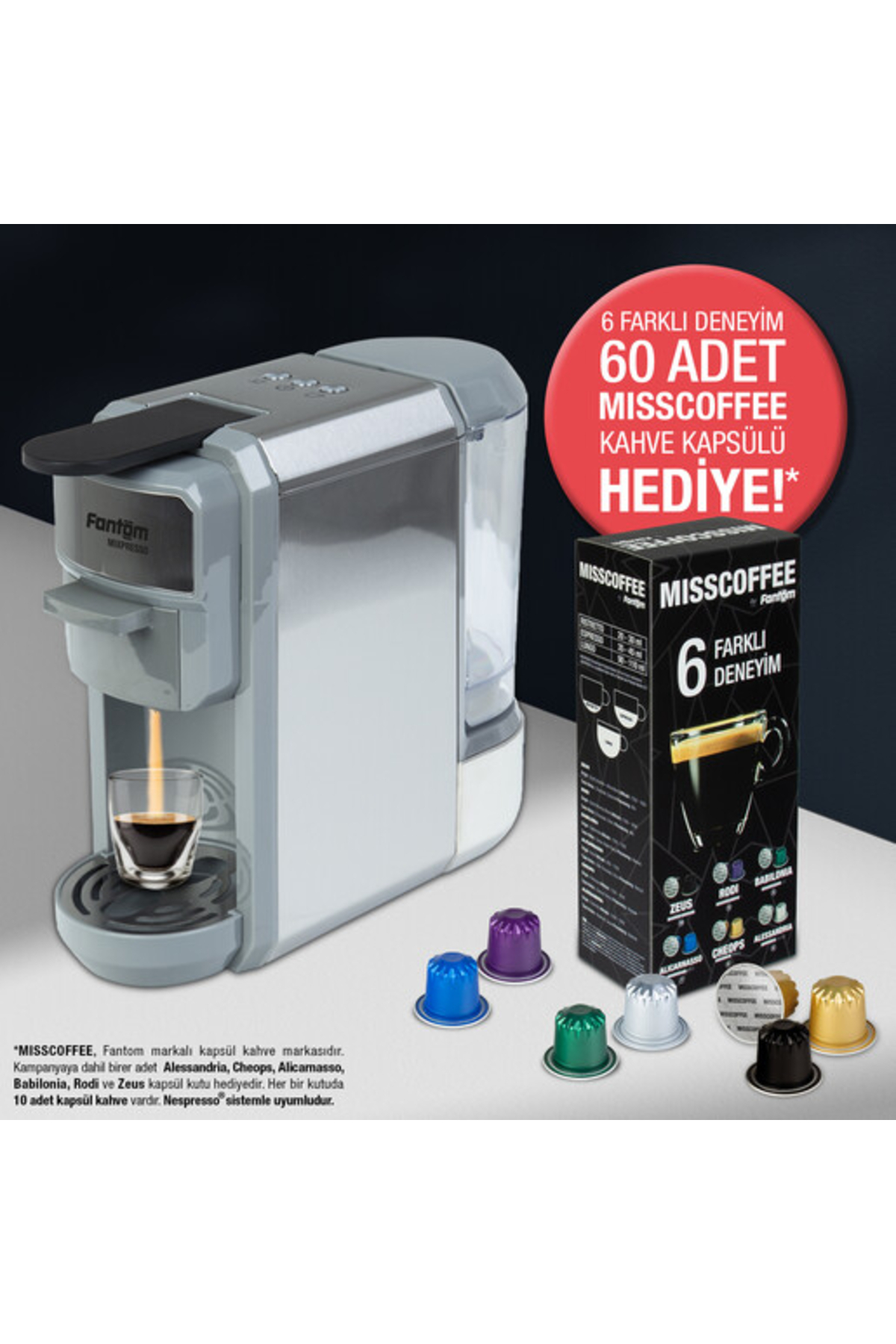 Fantom Mıxpresso Ks 1450 Mısscoffee Hediyeli Kutu