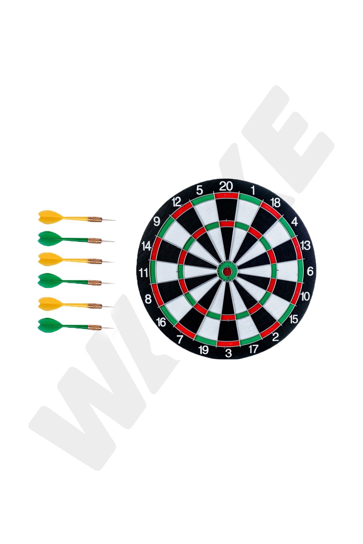 Walke 16inç Dart Tahtası Seti, 6 Çelik-Plastik Dart ile Çift Taraflı Dart Tahtası Oyunu, Oyun Salonları