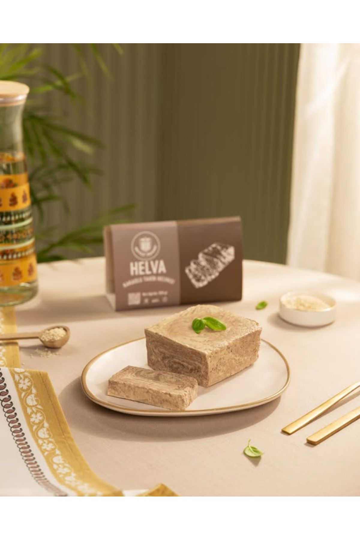 Antep Pazarı-500g Tahini Halva with Cocoa 1
