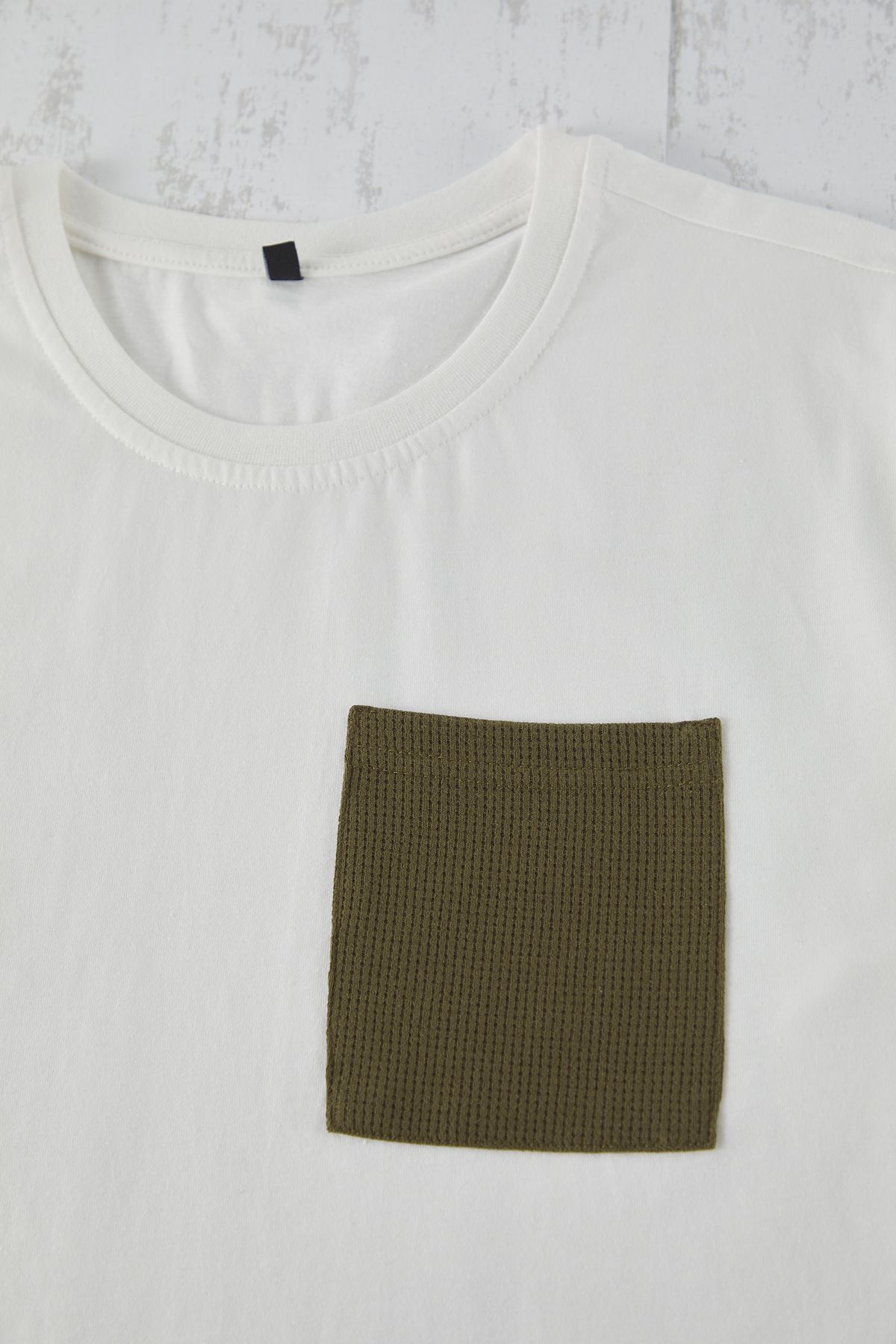 Trendyol Collection-Ecru Khaki Regular Fit Knitted Pajama Set with Textured Shorts Tmnss25Pt00021 4