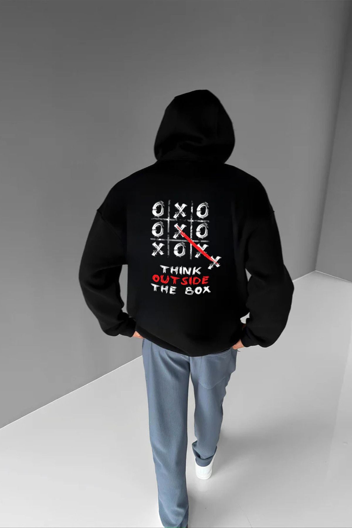 Wish BF Think Outside The BoxBaskılı Kapüşonlu Sweatshirt Hoodie