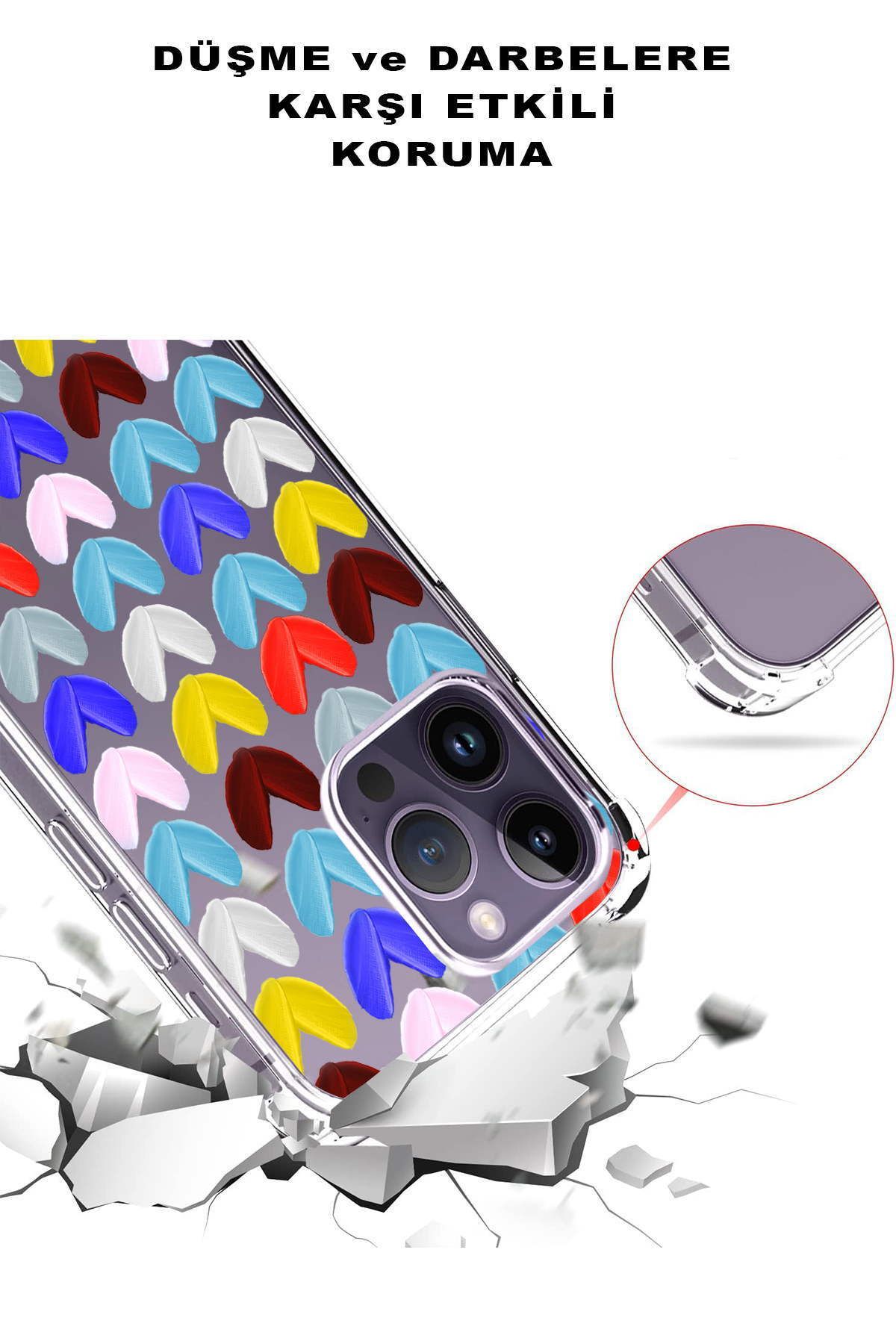 PrintiFy PrinriFy Samsung Galaxy A56 Uyumlu Water Color 1 Baskılı Şeffaf Köşe Korumalı Antişok Kılıf