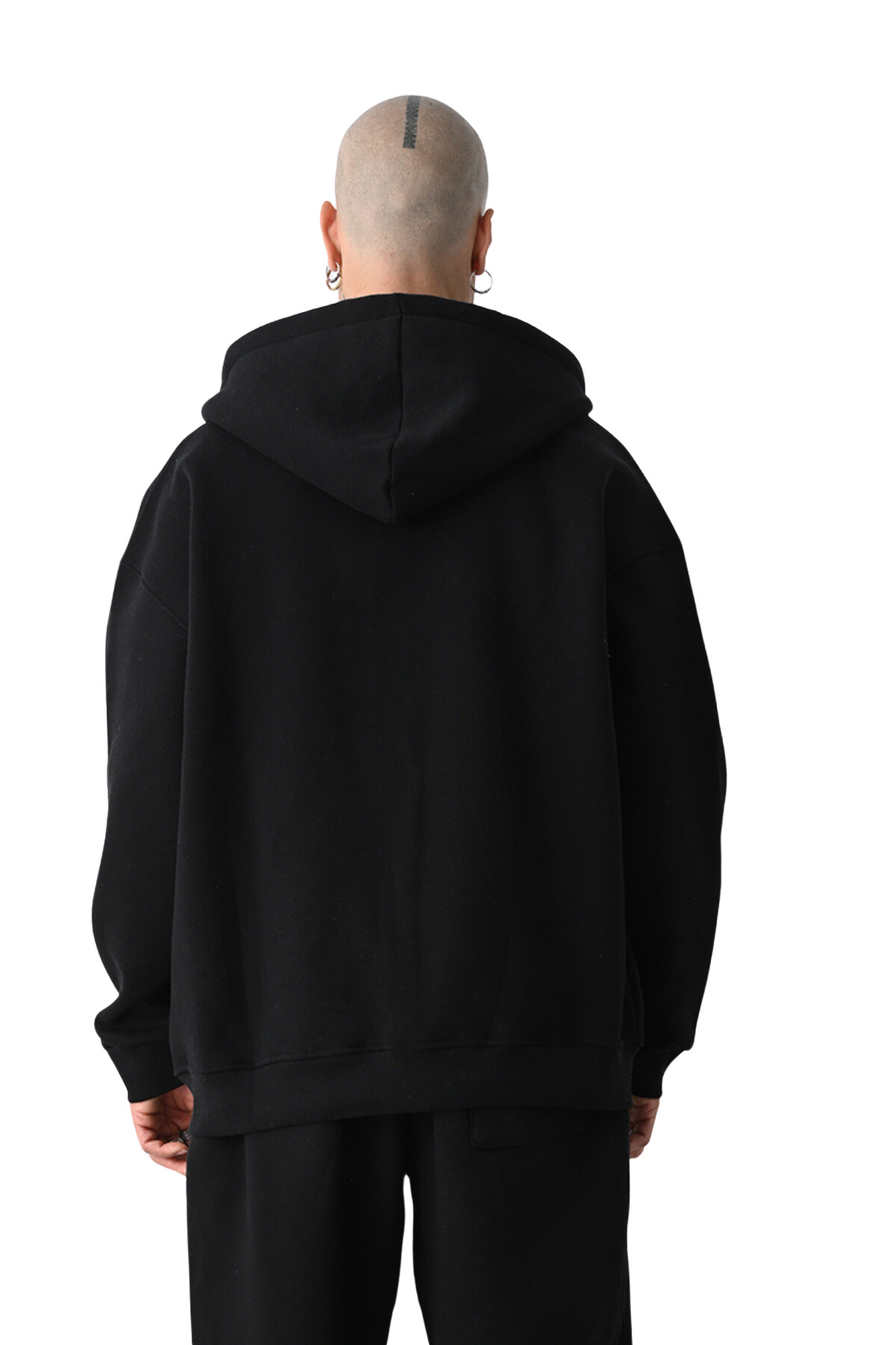 CMZ COLLECTİON Kalın 3 iplik Hırka Geniş Kalıp Unisex model görsel 4