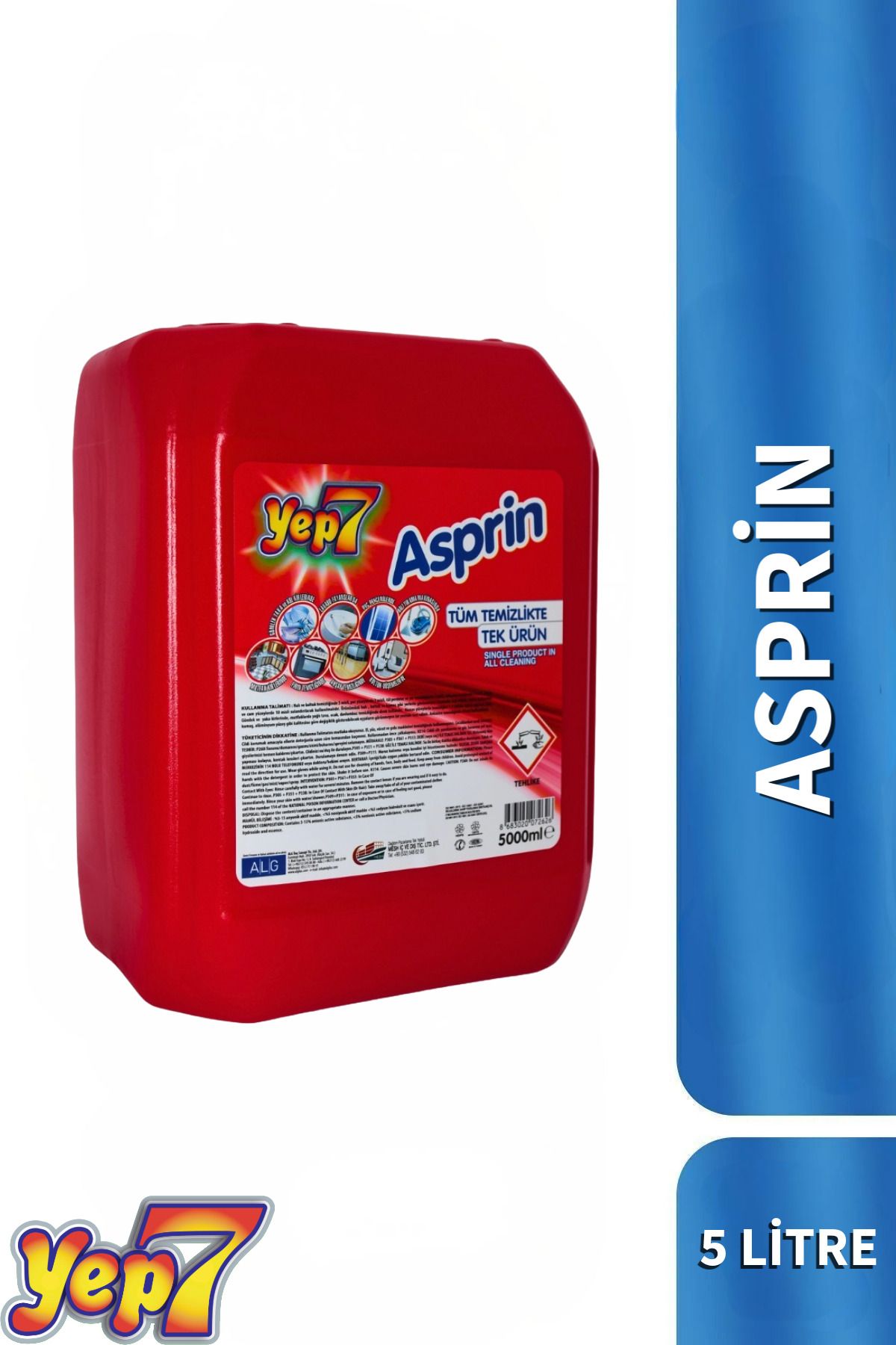 YEP7 ASPRİN ÇOK AMAÇLI TEMİZLEYİCİ 5000 ML