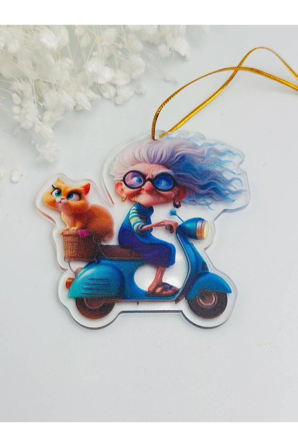 MyladyAccessoriess Kedi Ve Kadın Çılgın Motor Aksesuar