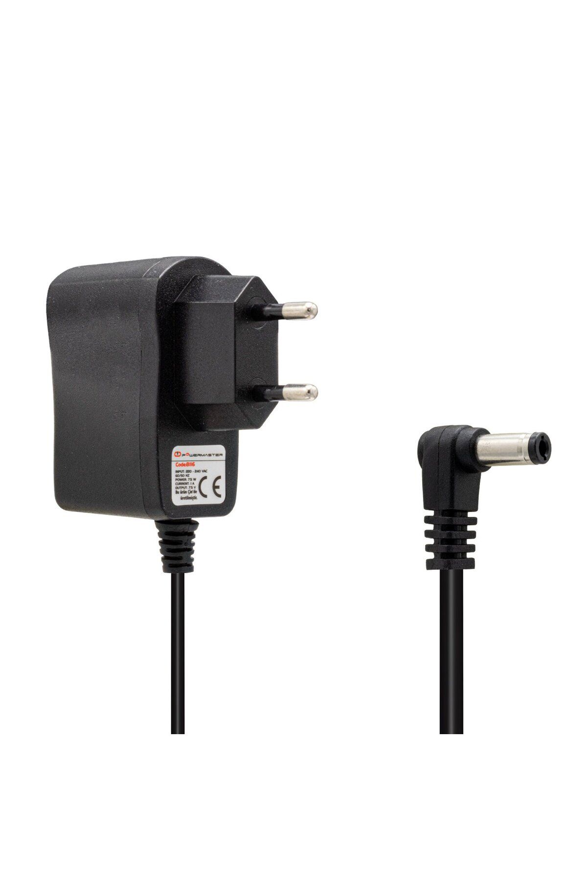 atesin online Pm-8116 7.5 Volt - 1 Amper 5.5*2.5 Mm Uçlu PriZ TiPi Adaptör