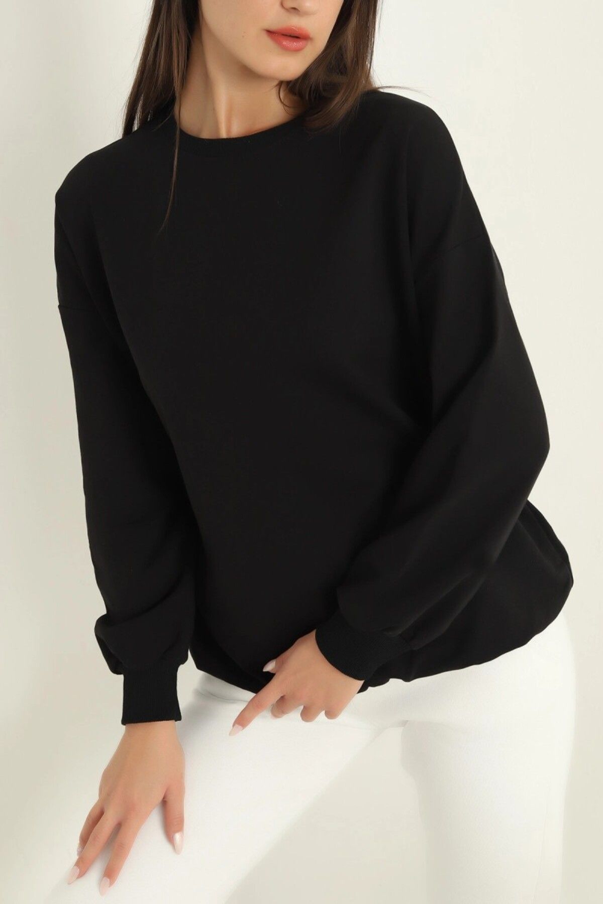 etto park Basic Bisiklet Yaka sweatshirt