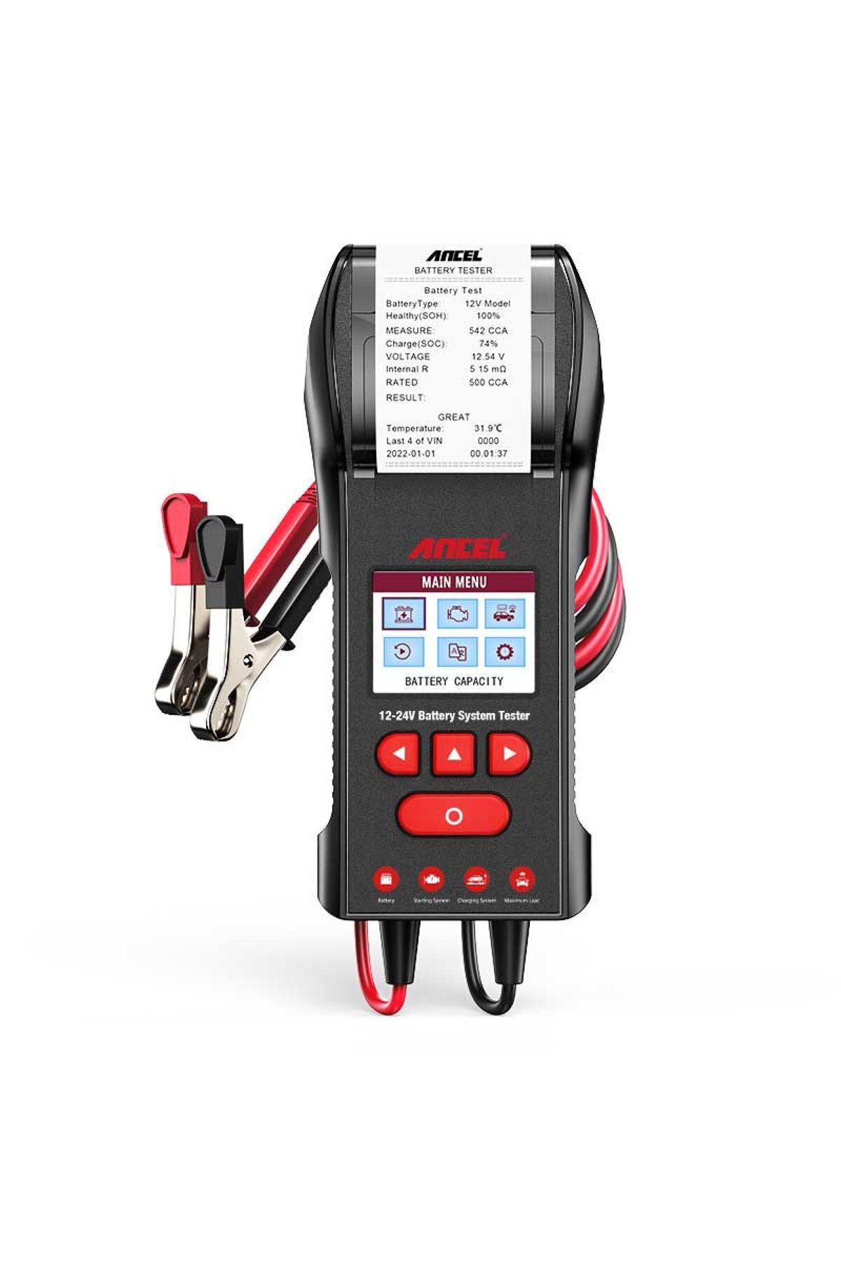 ANCEL BST600 12V & 24V Profesyonel Yazıcılı Akü Test Cihazı