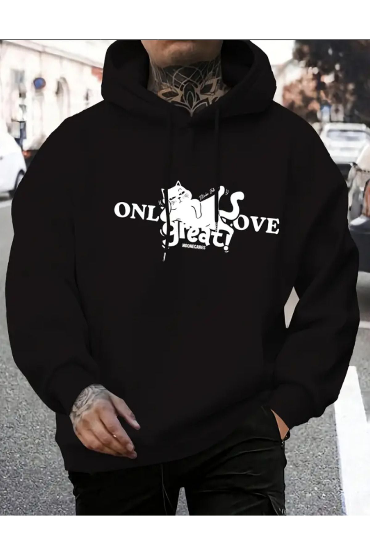 Marco Fresco Unisex Only Love Baskılı Sweatshirt