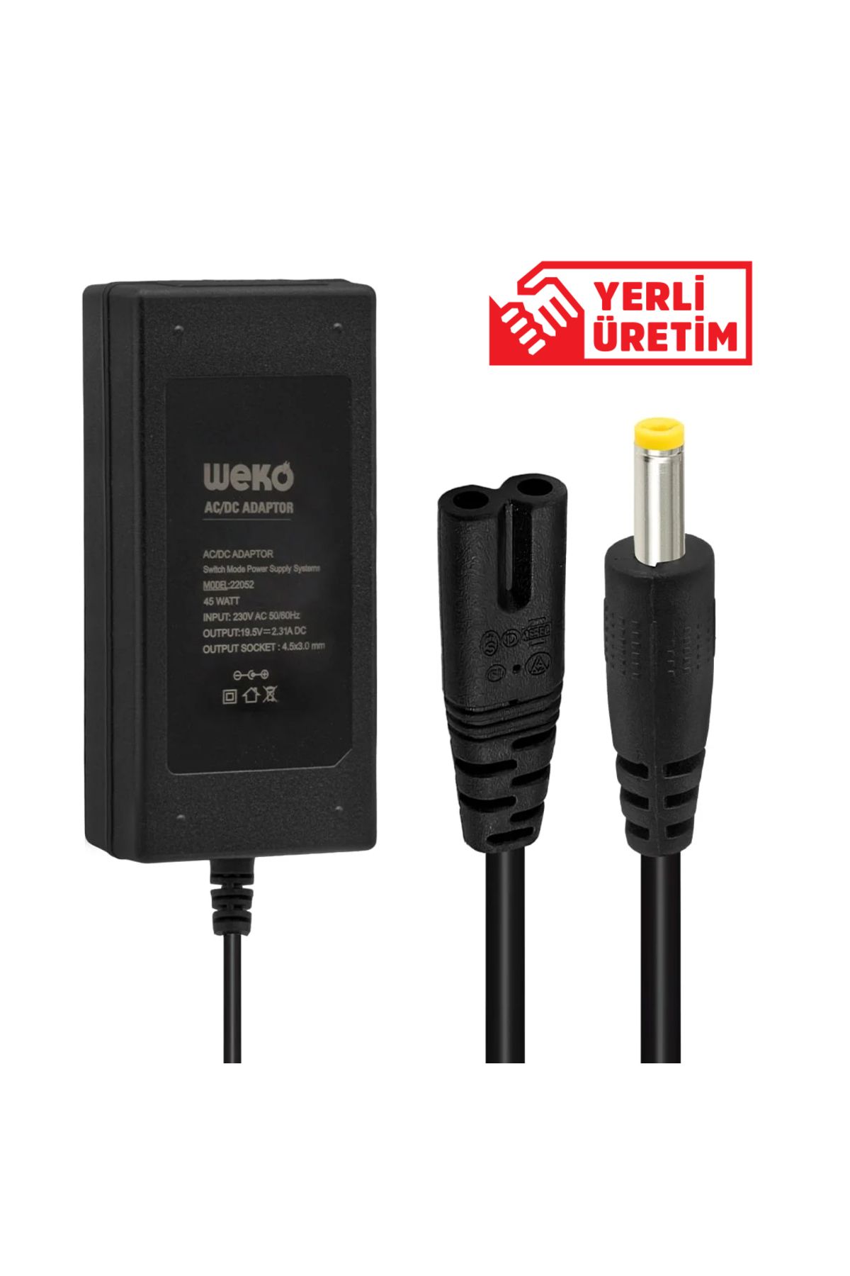 roztomily 19.5 Volt - 2.31 Amper 4.5*3.0 Uçlu Yerli ÜṙM Notebook Adaptör