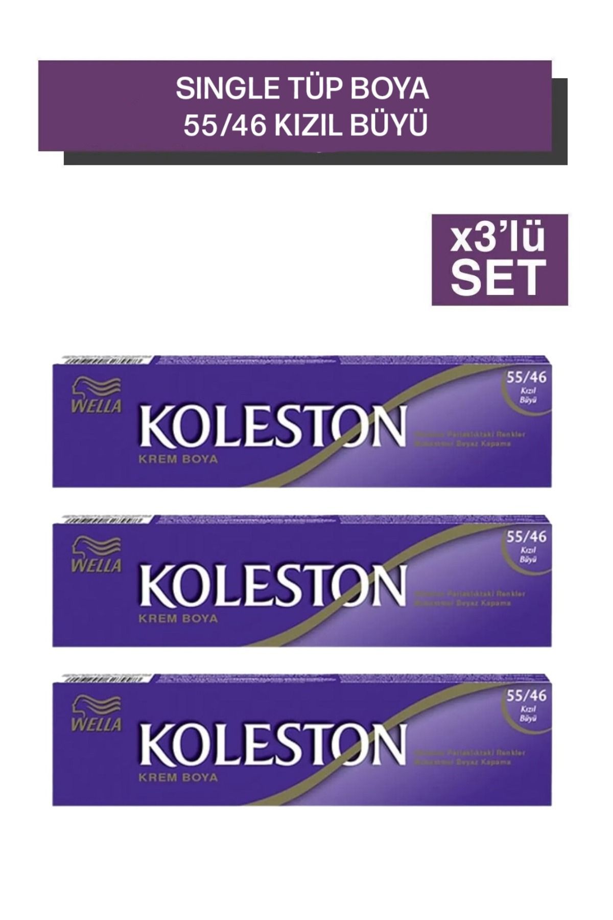 Wella Koleston Single Tüp Boya 55/46 Kızıl Büyü 3x