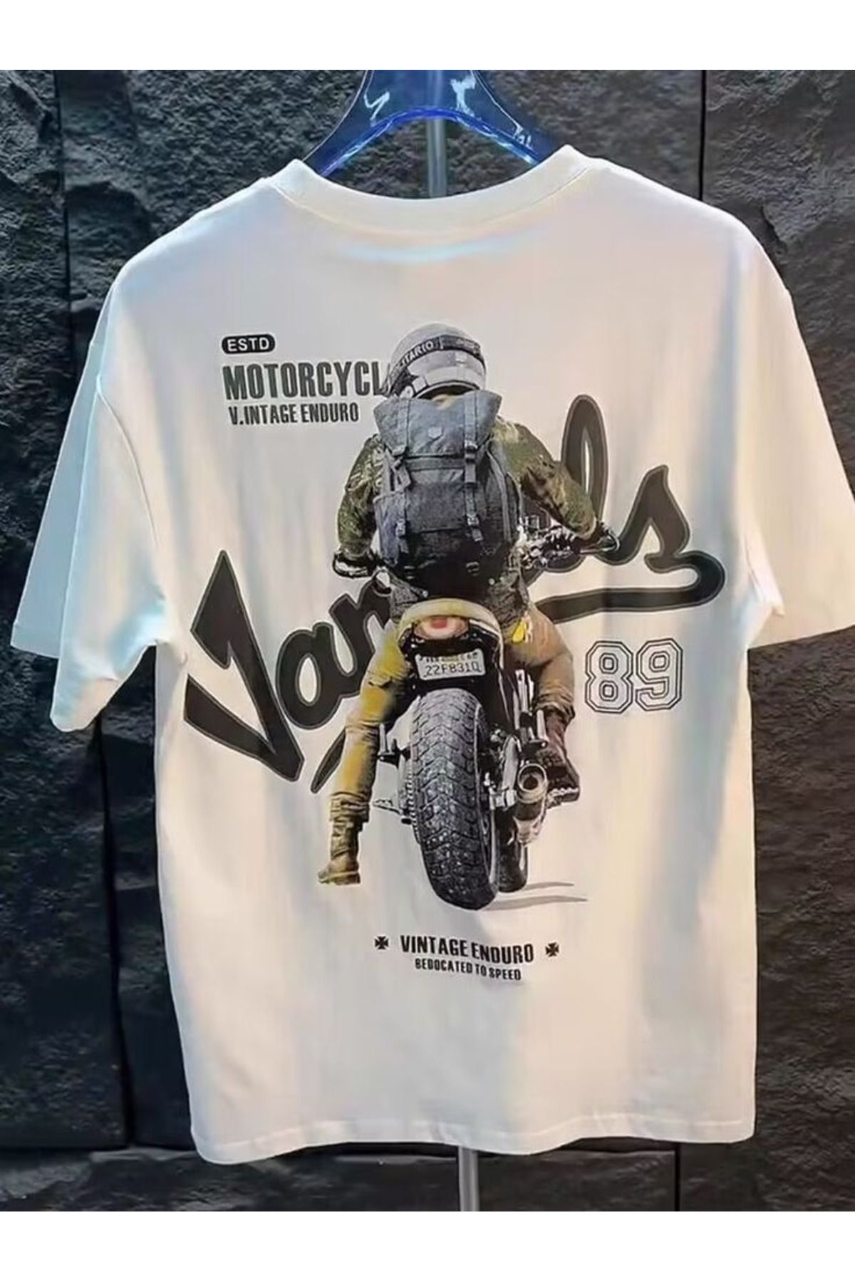 aynewmoda Motosiklet Baskılı unisex t-shirt