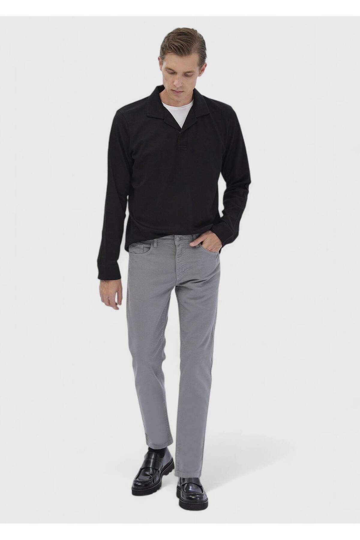 Ramsey-Black Polo Neck Jacquard Sweatshirt 2