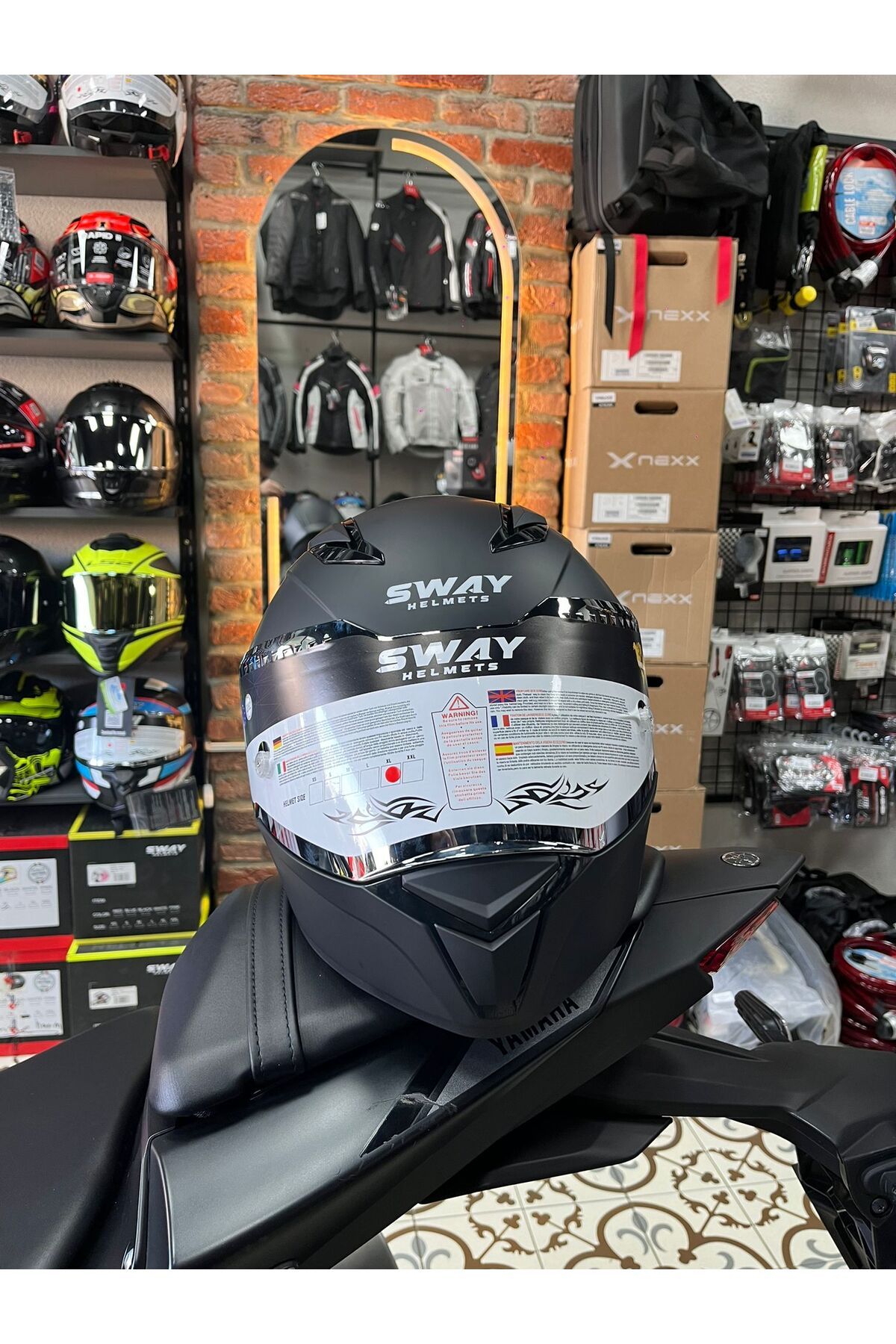 Sway SW 850 Matt SİYAH KASK