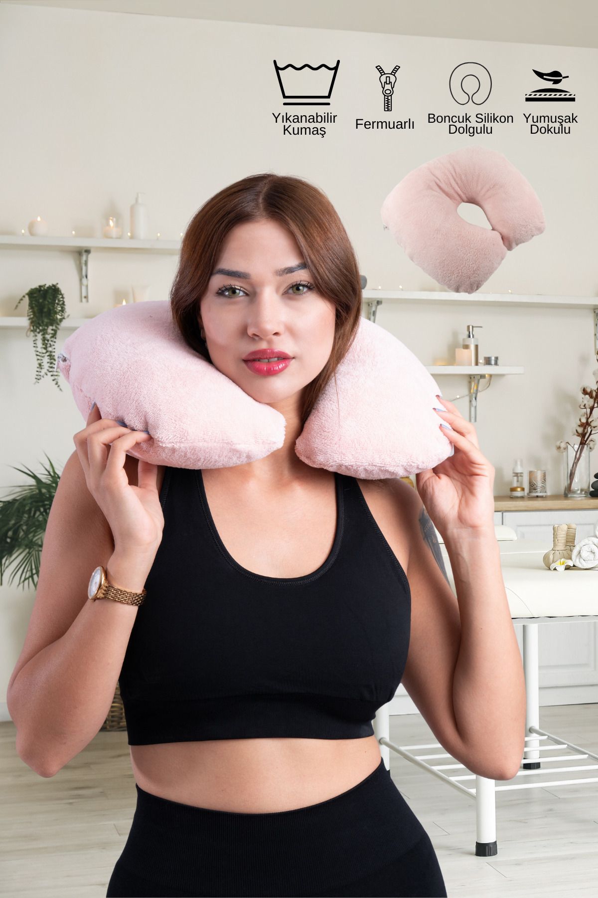 velvettowels Pillow Güzellik Merkezlerine Özel Super Soft Kadife Dolgulu Yastık