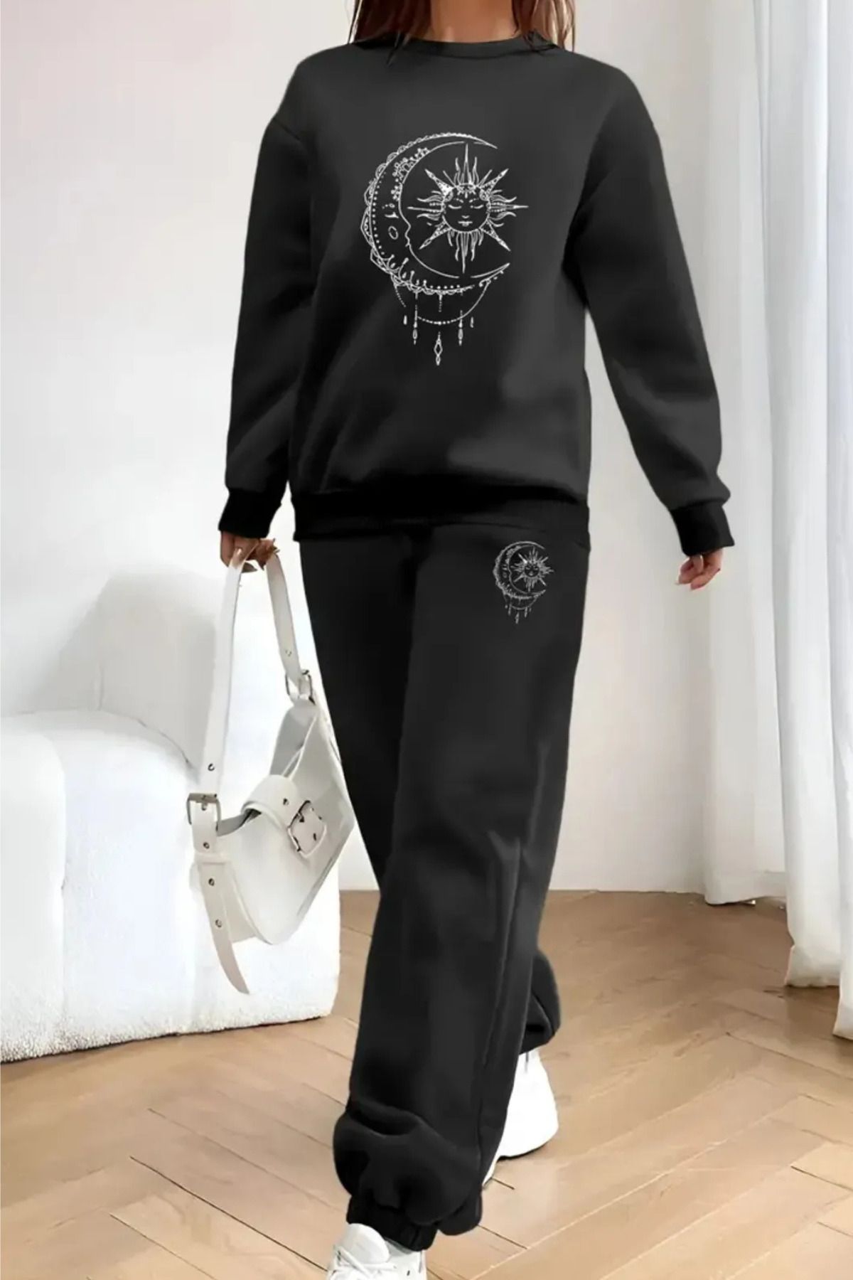 Wish BF Kışlık Uzun Kollu Crew Yaka Sweater ve Jogger