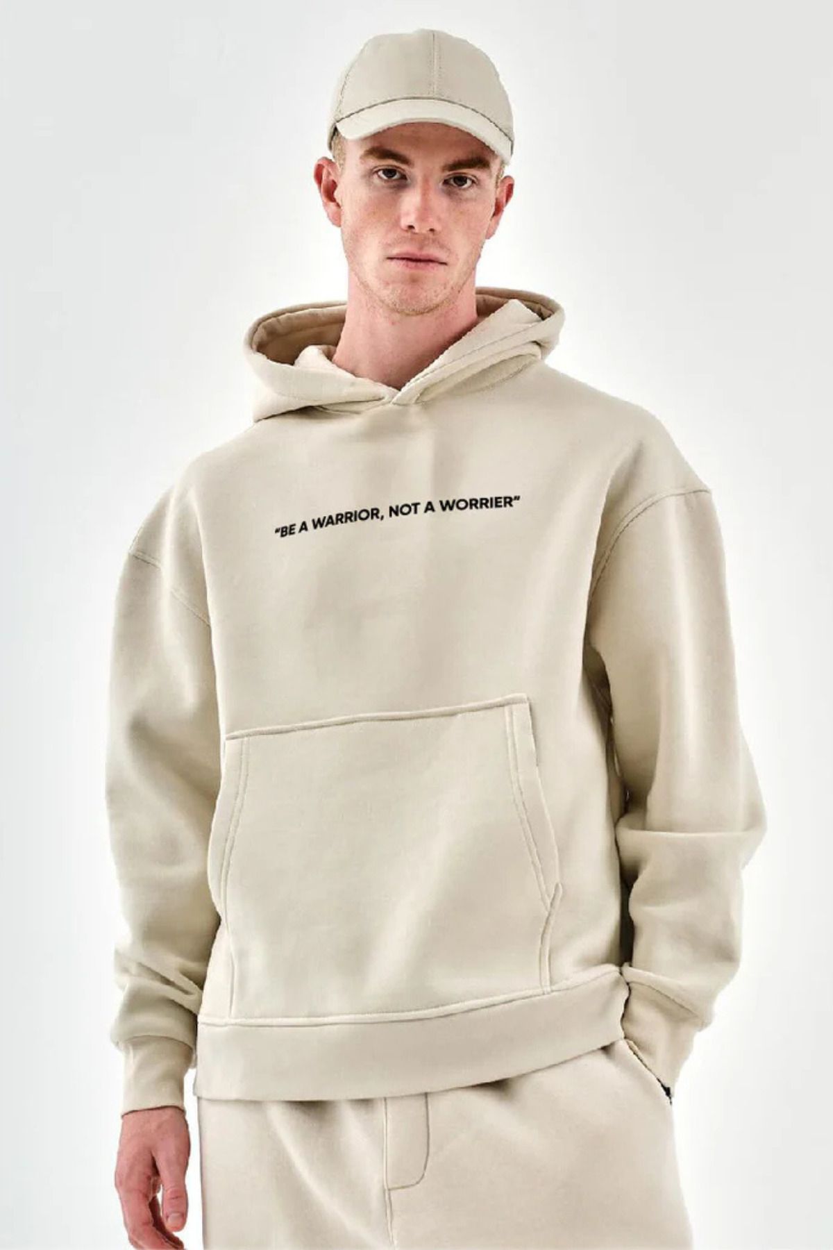 Wish BF Warrior Baskılı Kapüşonlu Sweatshirt Hoodie