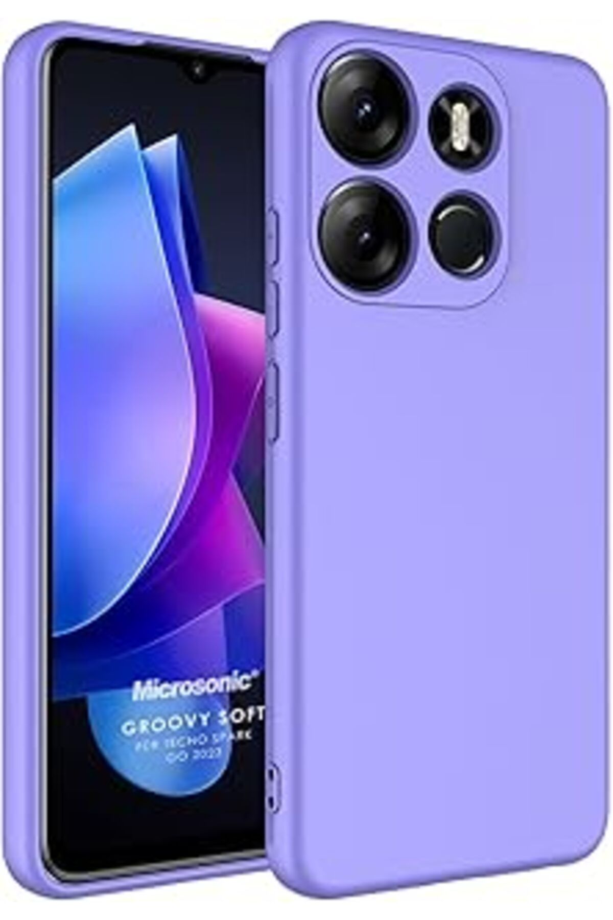 Ceet Markets Tecno Spark Go 2023 Için Kılıf Groovy Soft Lila [Spark Go 2023 Ile Uyumlu Kılıf - Lila]