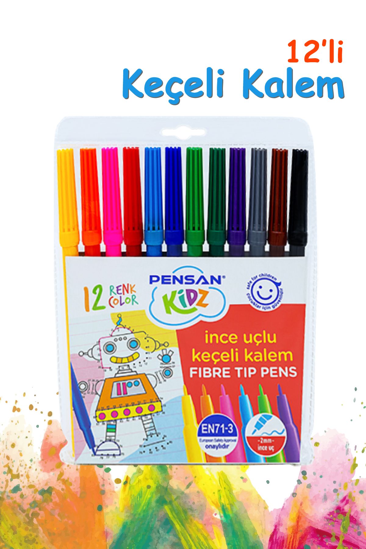 Pensan-Set of 5 Dry Paints - Watercolor, Felt Pen, Pastel and Stick Adhesive 3