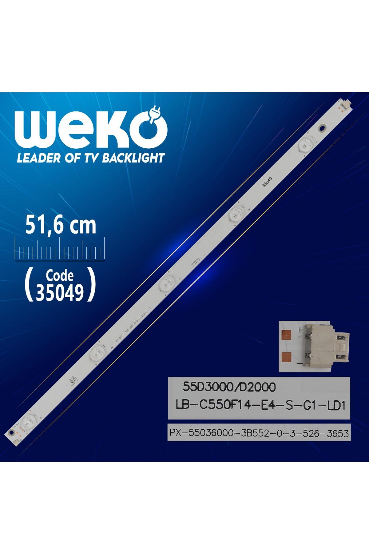 SWAA Lb-C550F14-E4-S-G1-Ld1 - Lb55036 V0 - 51.6 Cm 5 Ledli - (Wk-226/Wk-232)