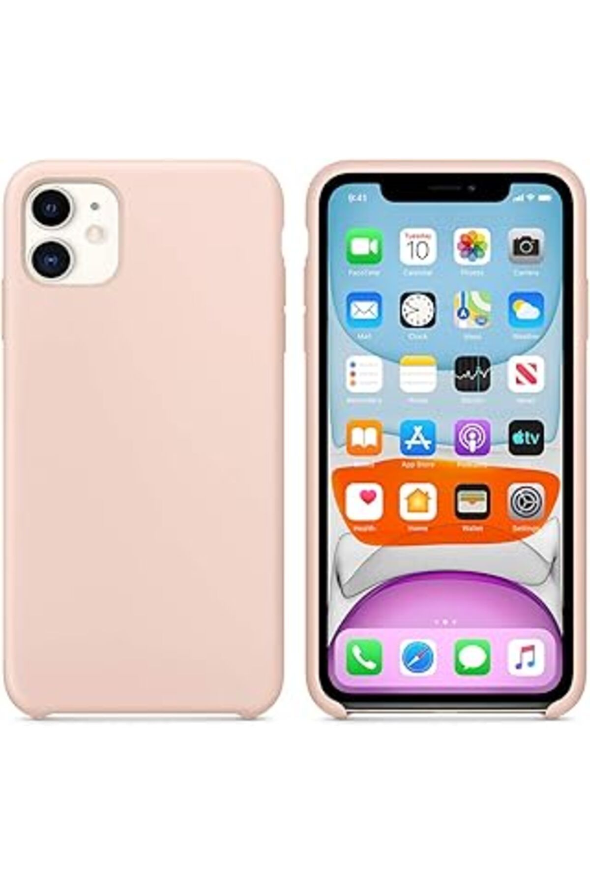 Ceet Markets Iphone 11 (6.1'') Için Kılıf Liquid Lansman Silikon Kum Pembesi [Iphone 11 Ile Uyu