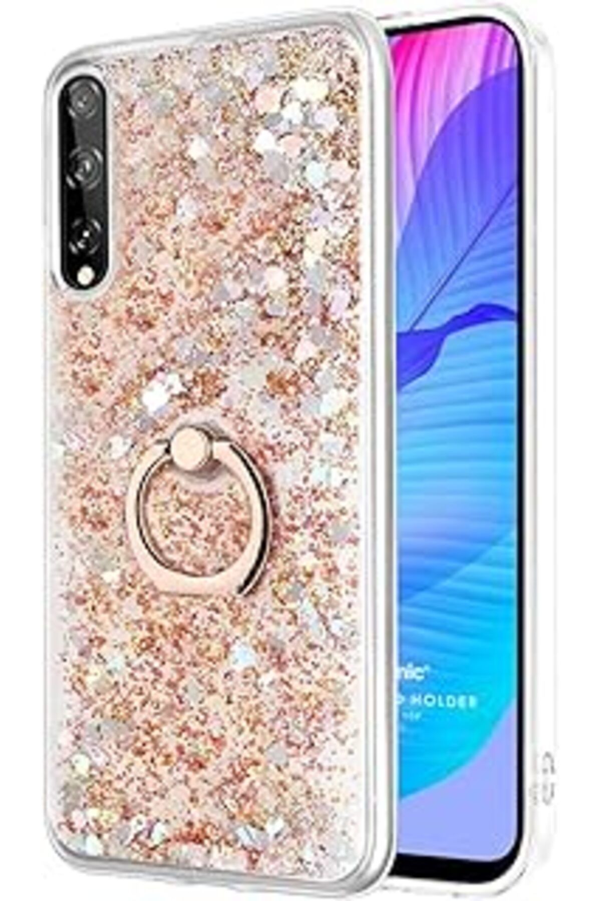 Ceet Markets Huawei P Smart S Için Kılıf Glitter Liquid [P Smart S Ile Uyumlu Kılıf - Gol