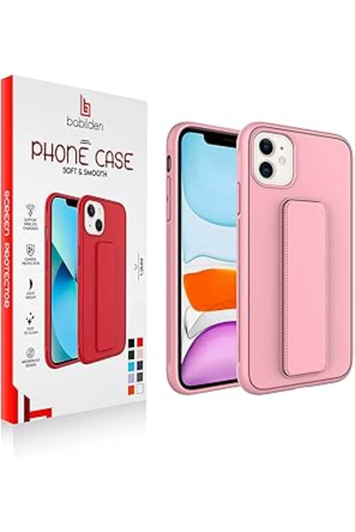 Ceet Markets Iphone Mıknatıslı Standlı Darbe Emici Ibola Iphone 11 Kılıf (Kum Pembe)