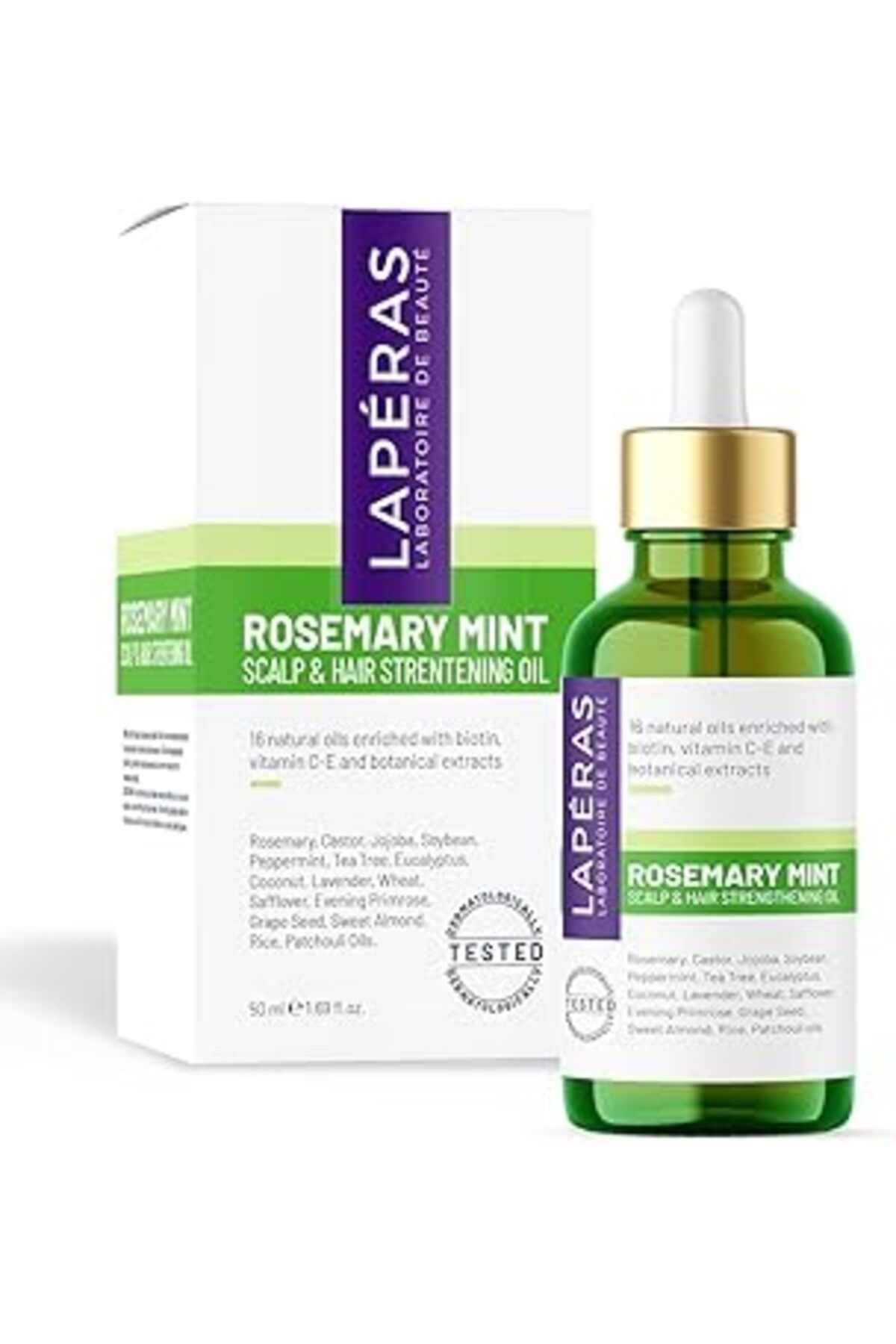 Ceet Markets Lapéras Rosemary Mint Scalp & Hair Strengtening Oil Biberiye Yağı Kompleksi Yıpranmış Dökülen Saçla