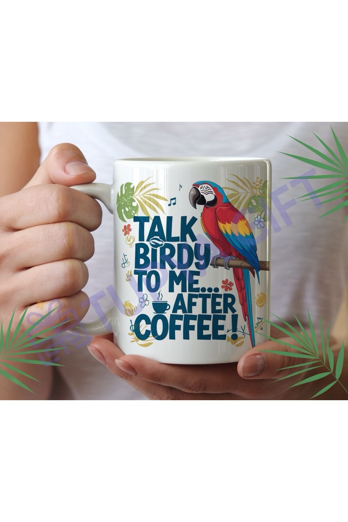 Tupya Gift Talk Birdy to Me… After Coffee! Papağan Temalı Eğlenceli Kupa