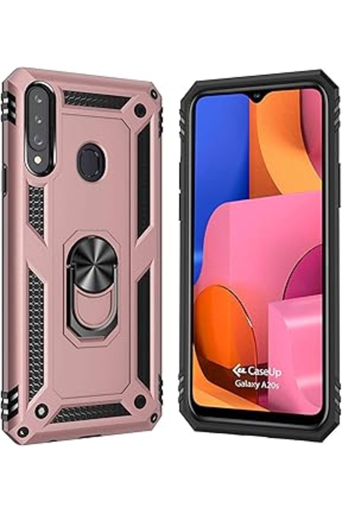 Ceet Markets Caseup Galaxy A20S, Caseup Magnc Ring Uyumlu Kılıf Rose