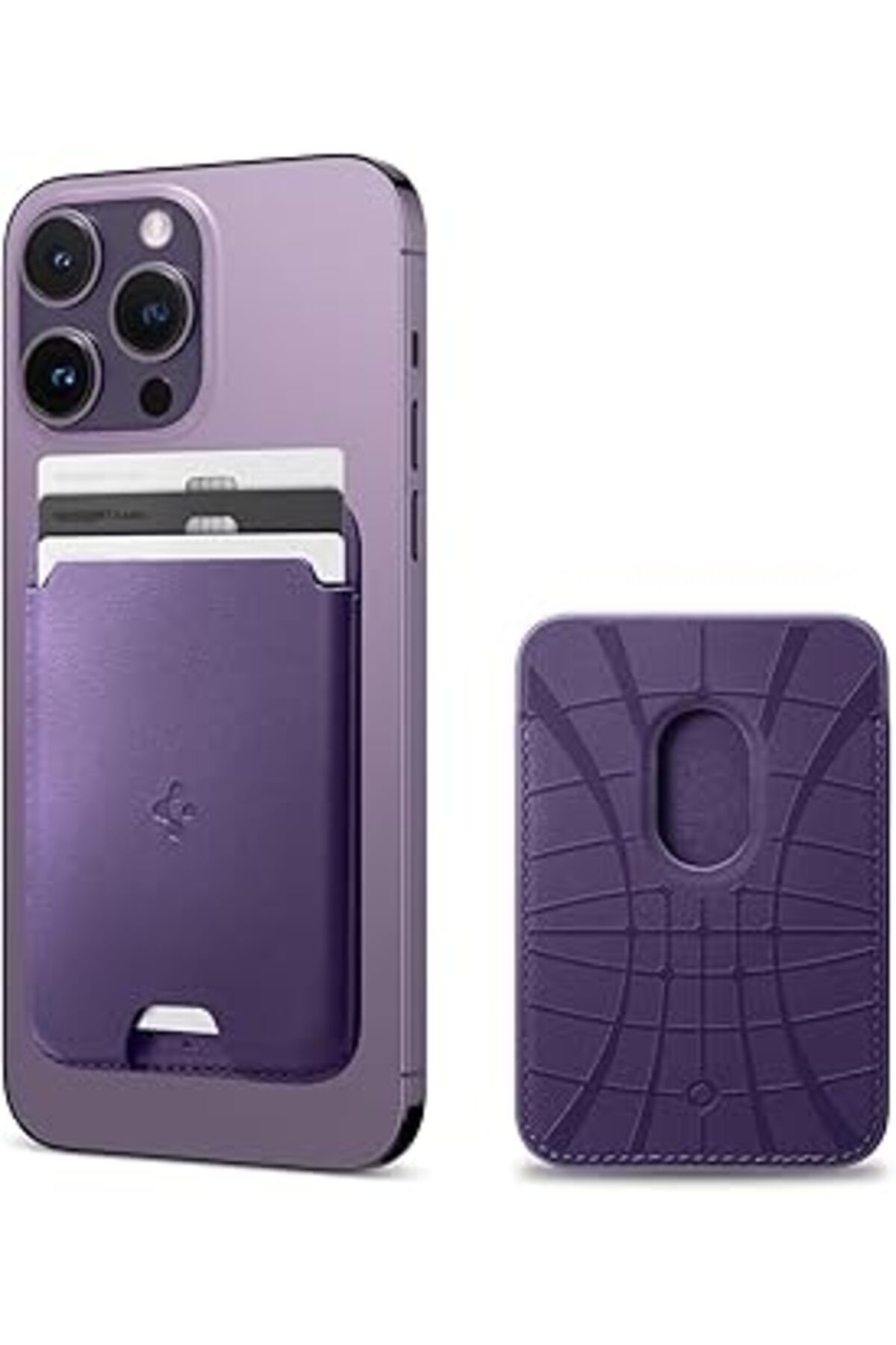 Ceet Markets Magfit Iphone Için Magsafe Özellikli 3 Kartlı Manyk Cüzdan Valentinus Wallet Purple - Afa