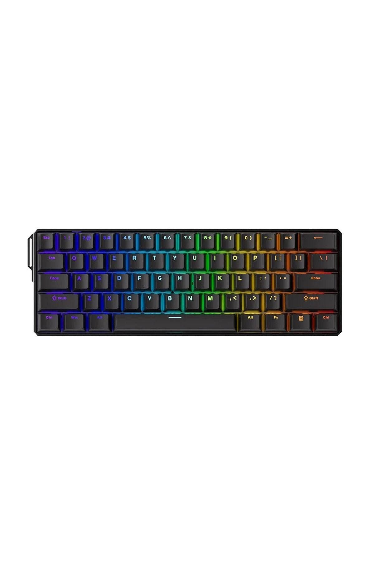 AKKO MONSGEEK FUN60 Ultra Shine-Through Black TMR HE Manyetik ARGB Kablosuz Mekanik Gaming Klavye