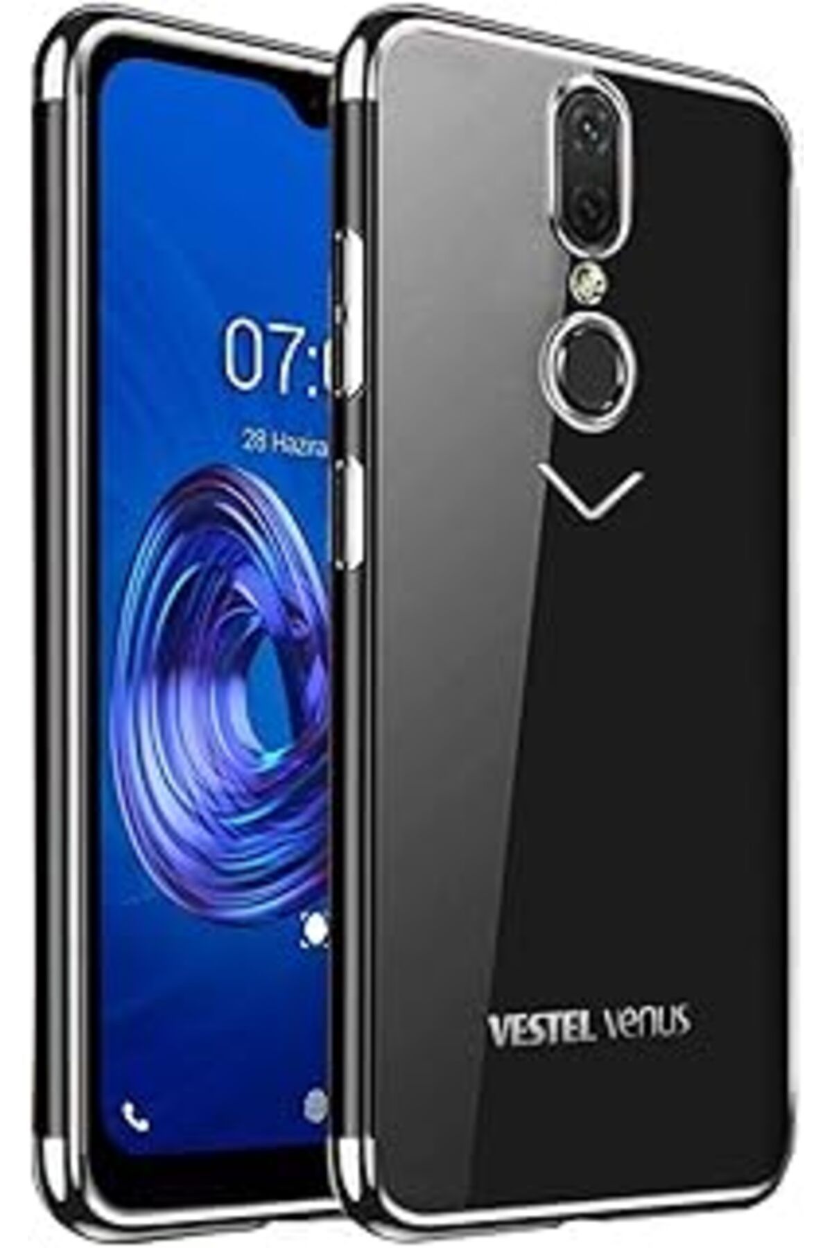 Ceet Markets Vestel Venüs V7 Kılıf Skyfall Transparent Clear Gümüş