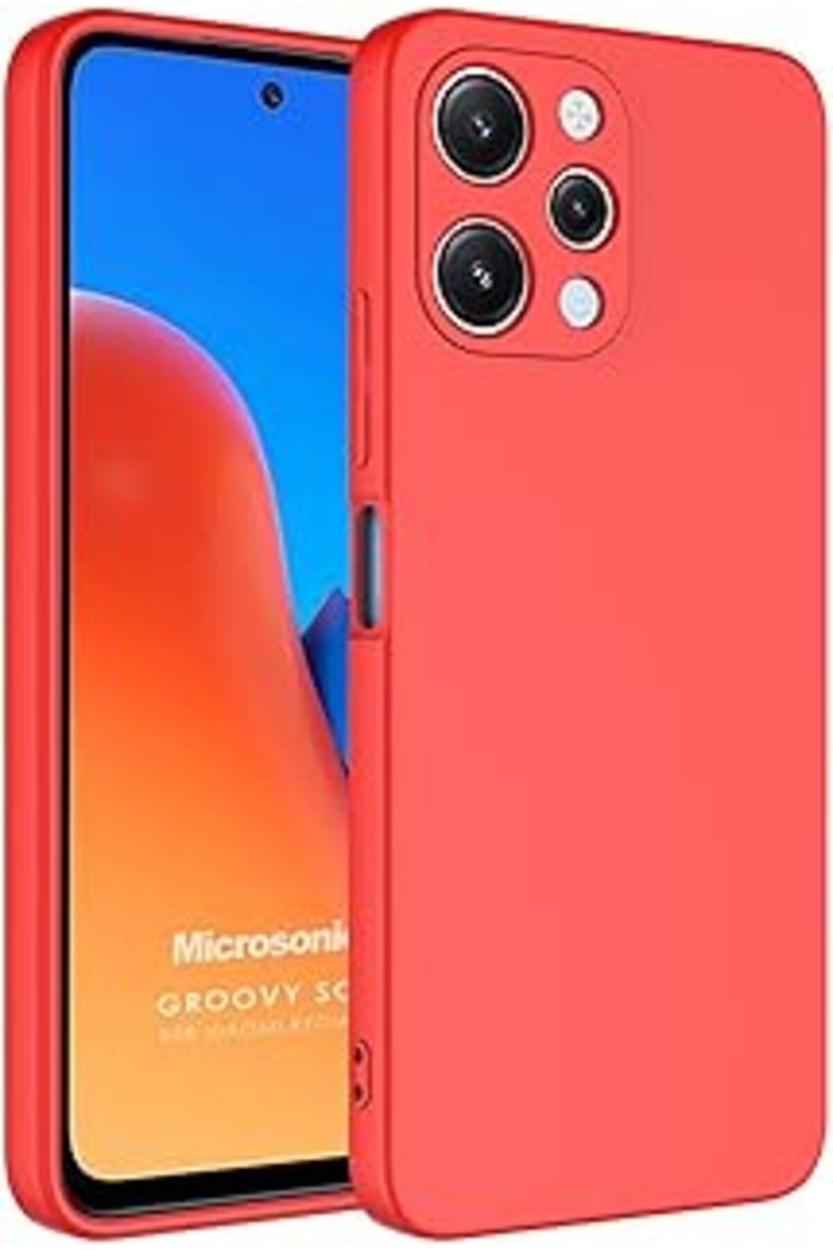 Ceet Markets Redmi 12 Için Kılıf Groovy Soft Kırmızı [Redmi 12 Ile Uyumlu Kılıf - Kırmızı]