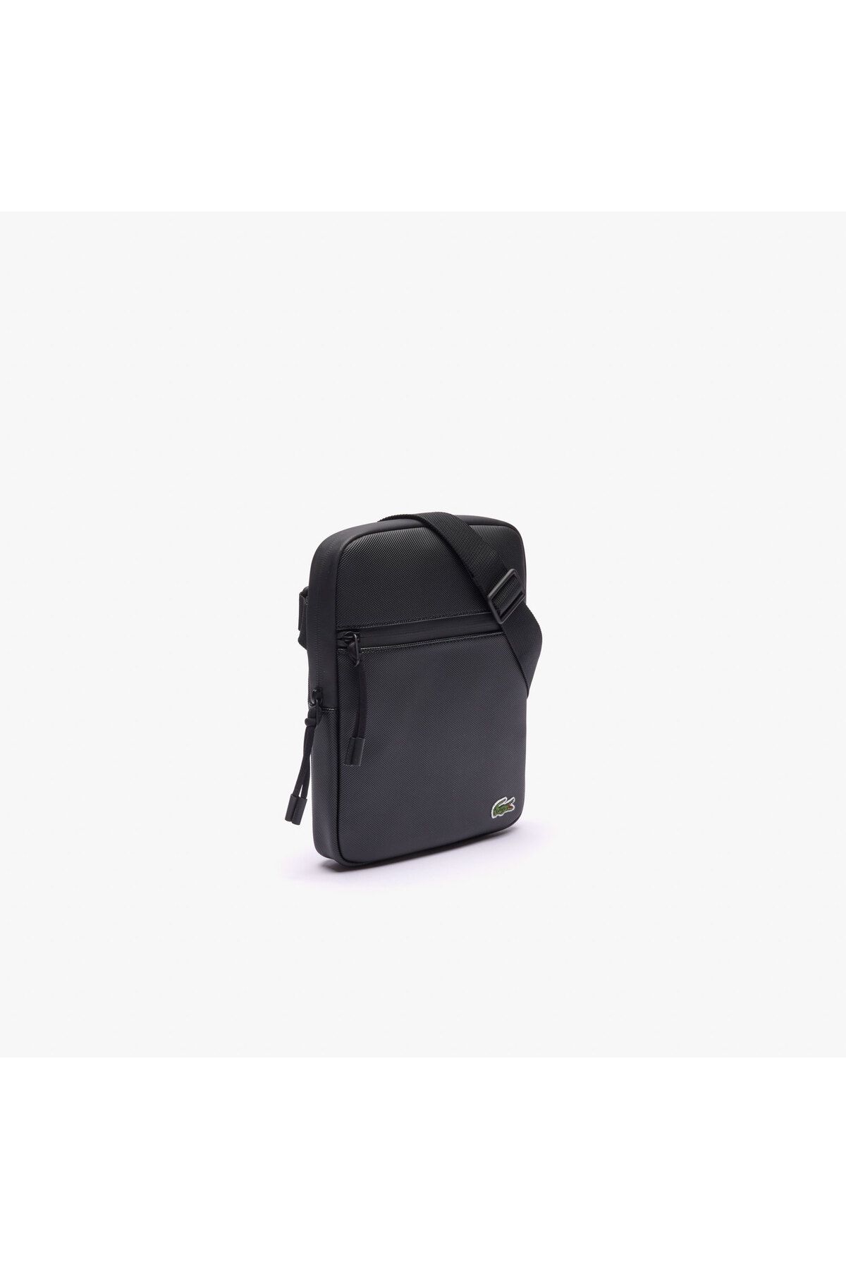 کیف پیام رسان مشکی مردانه پستچی سیاه پوست LCST Lacoste