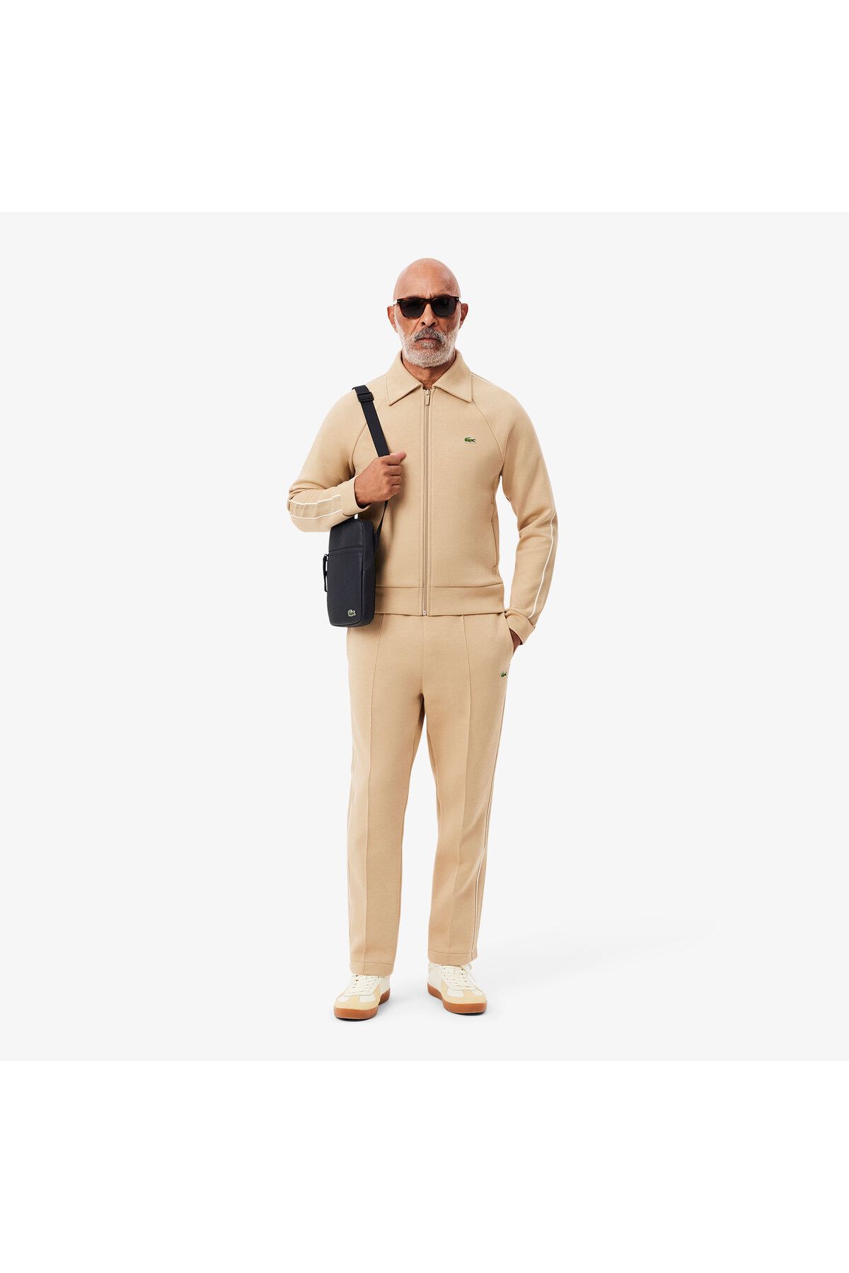 کیف پیام رسان مشکی مردانه پستچی سیاه پوست LCST Lacoste