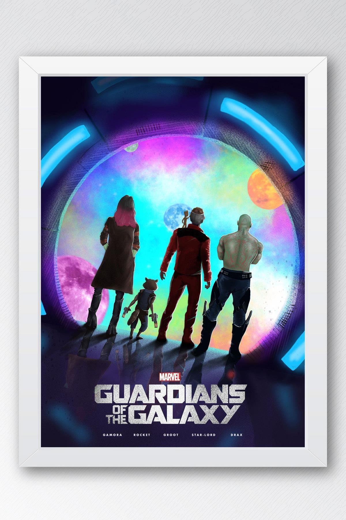 Saturn Guardians of the Galaxy Çerçeveli Tablo - Galaksinin Koruyucuları Film Posteri Tablo