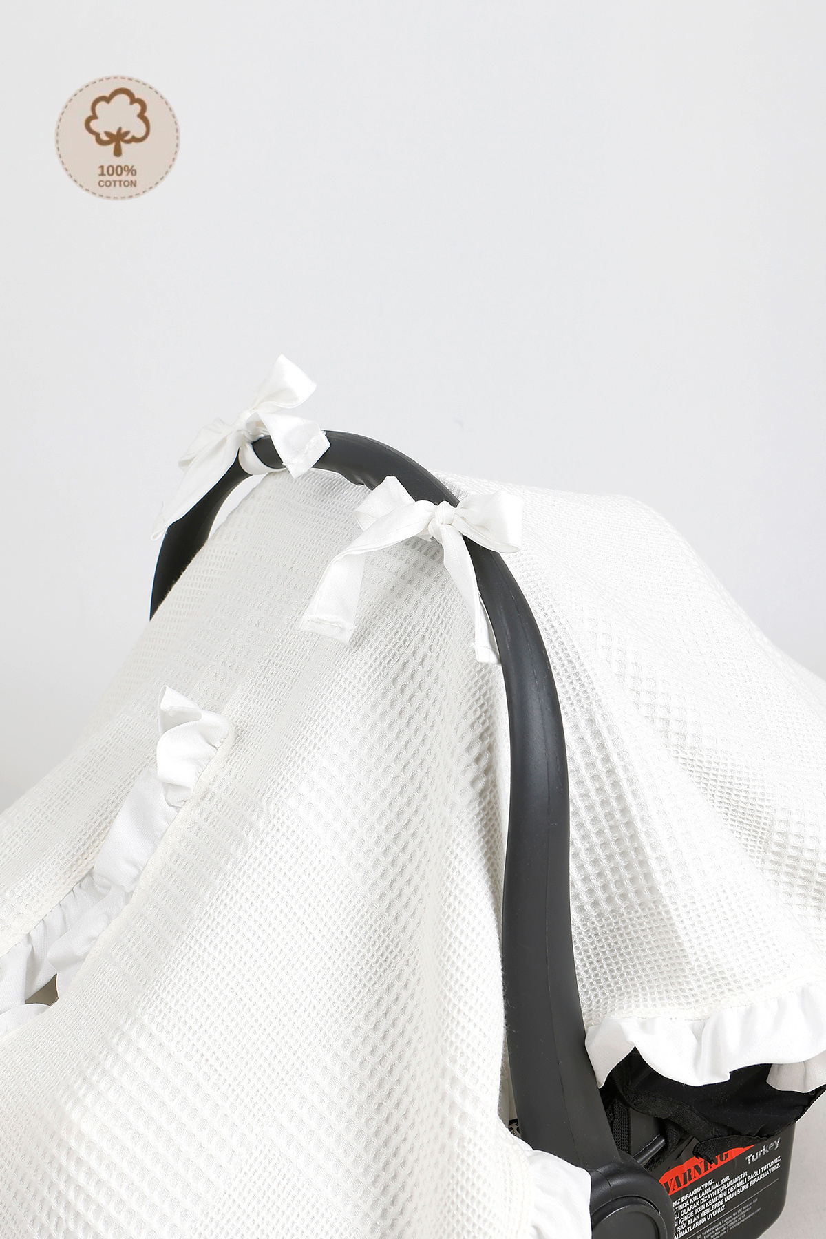 JUNİPERUS Fırfırlı  Pike Bebek Puset Örtüsü Puset Ana Kucağı Örtüsü fotoğrafı 3 (önizleme)