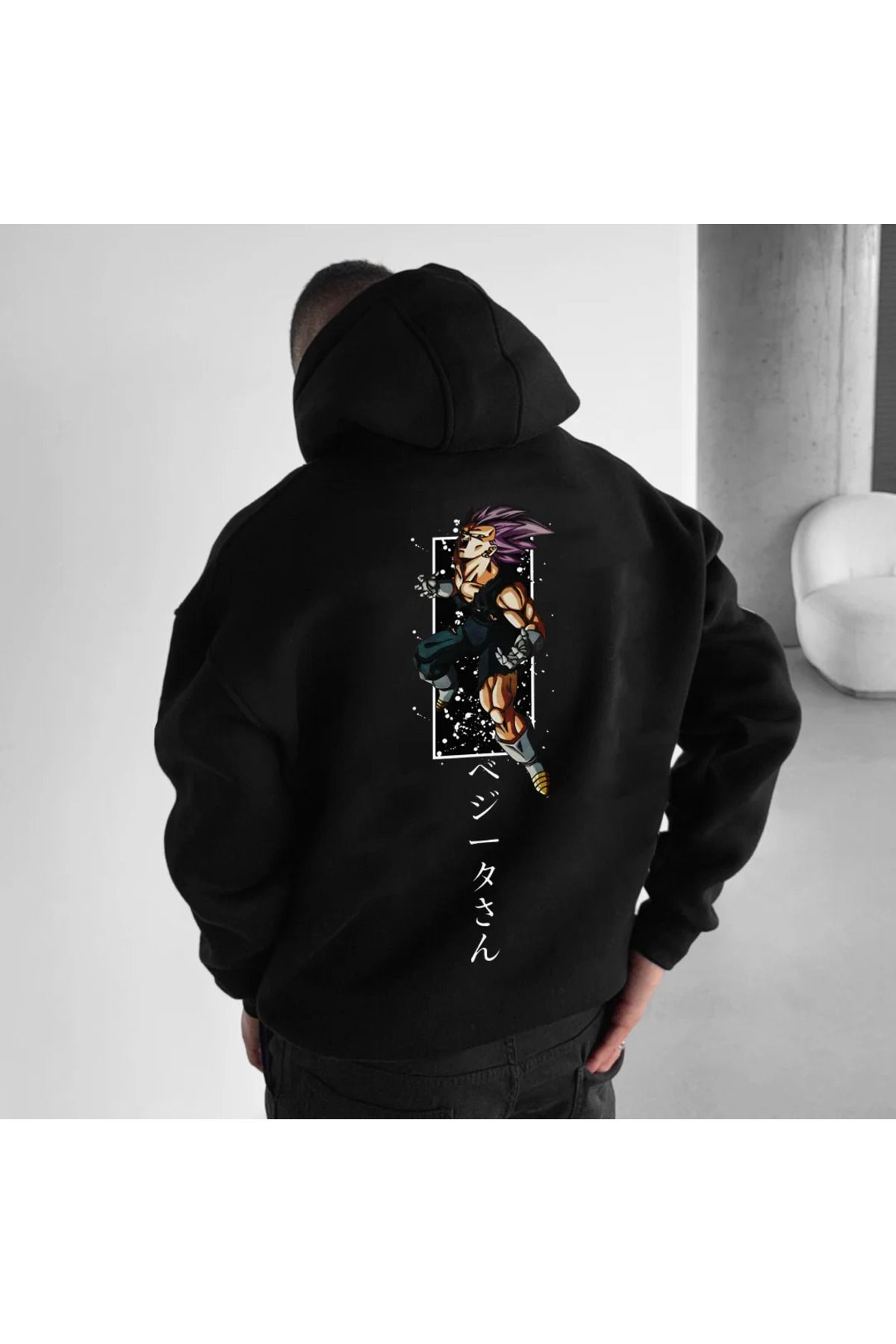 ACTIVE MODA -erkek Sweatshirt kaslı beyaz saçlı Baskılı Hodies  3 iplik Kompakt Kumaş (İçi Pamuklu)