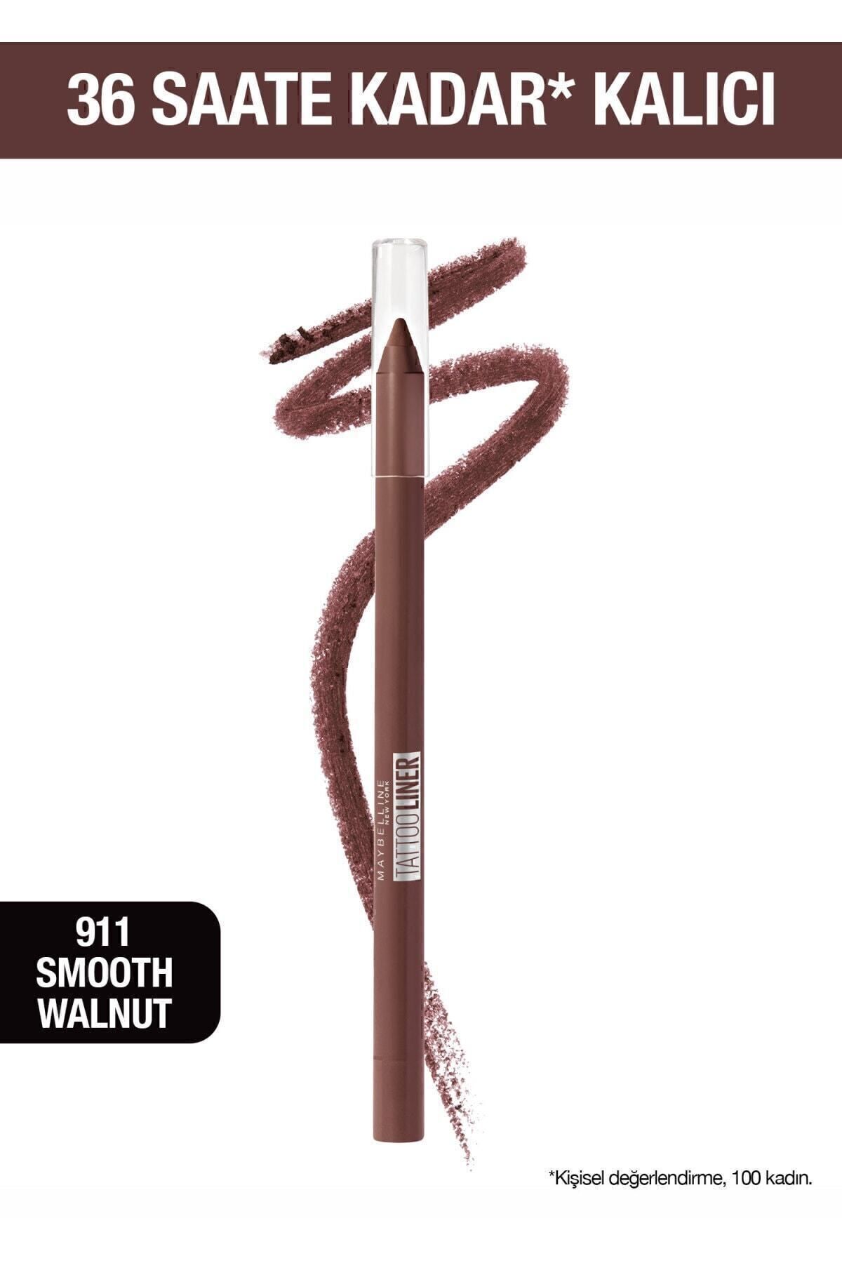 Maybelline New York Yeni ve Eşsiz Formülü İle Uzun Süre Kalıcı Jel Göz Kalemi 911 Smooth Walnut