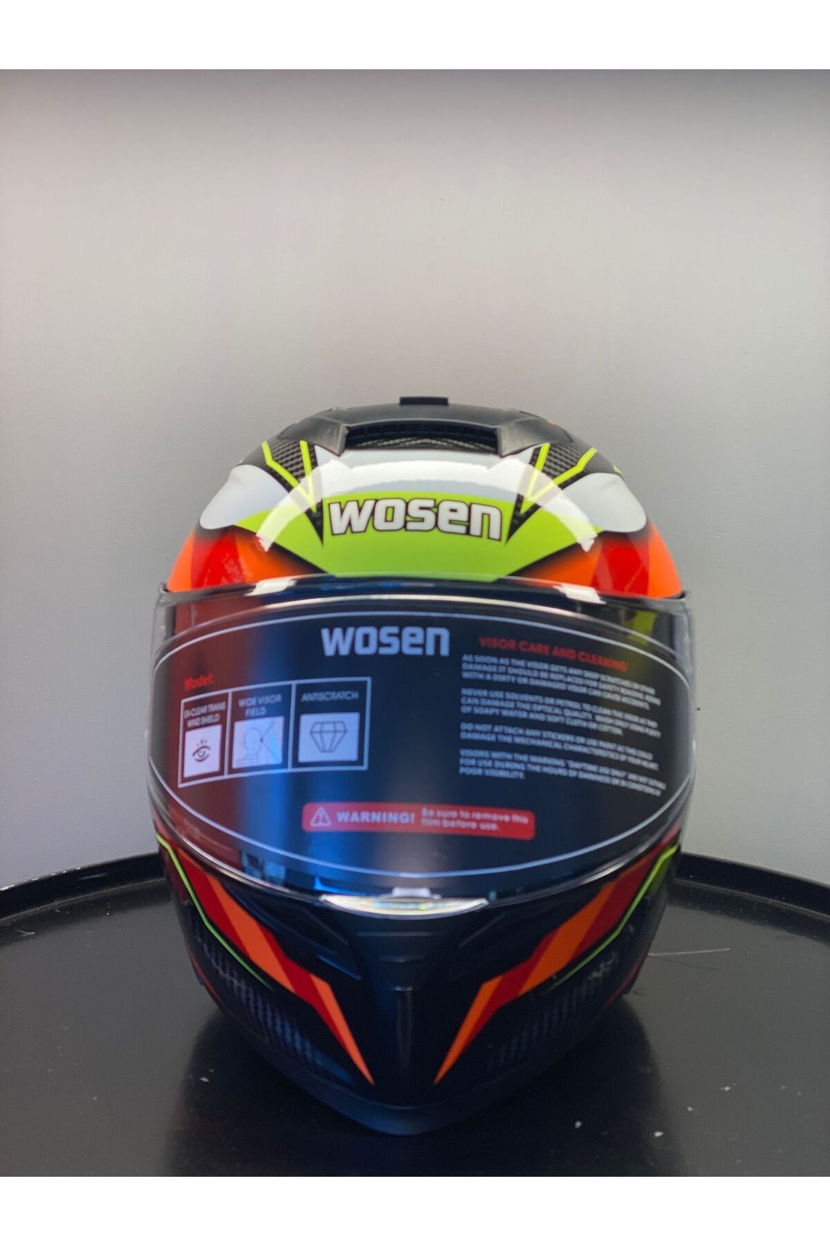 WOSEN CARBON ORANGE ÇENE AÇILIR KASK