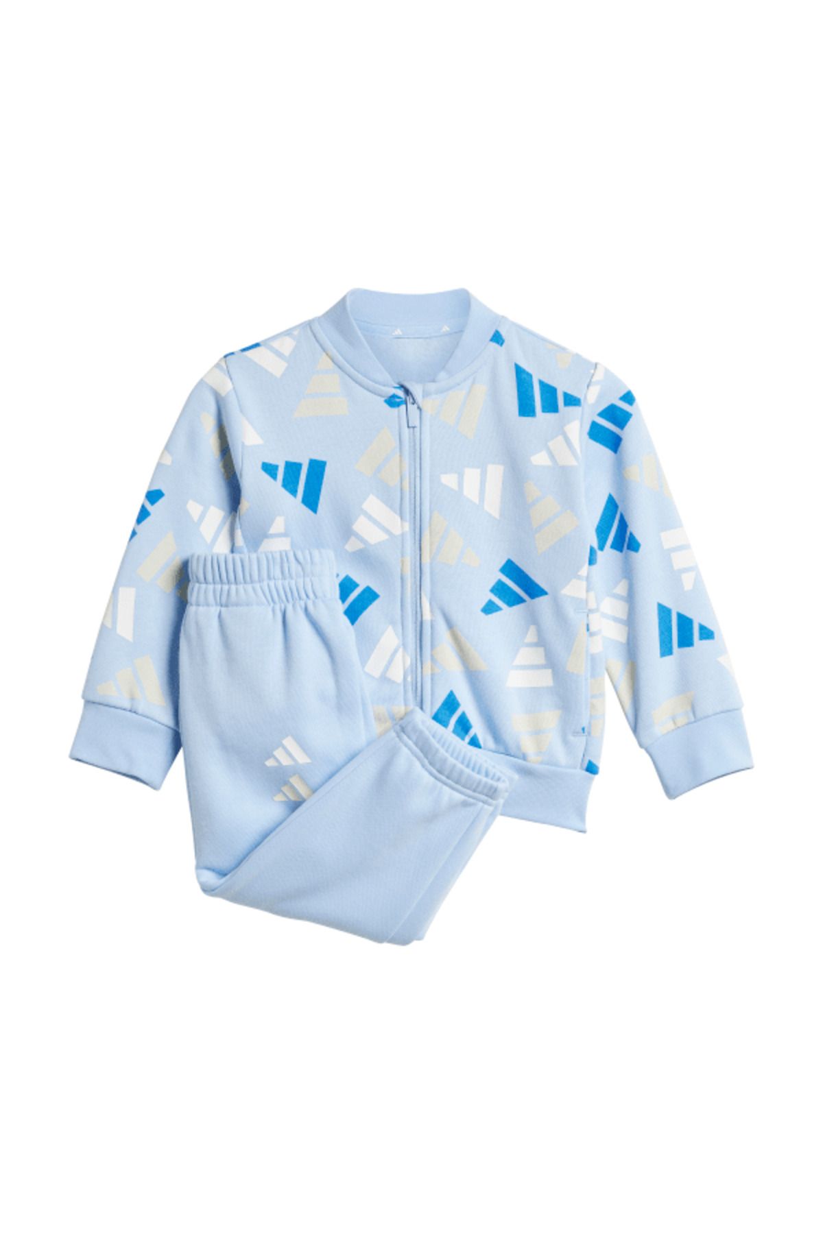 adidas-Seasonal Essentials Logo Celebration Fleece Kids Tracksuit Set 1