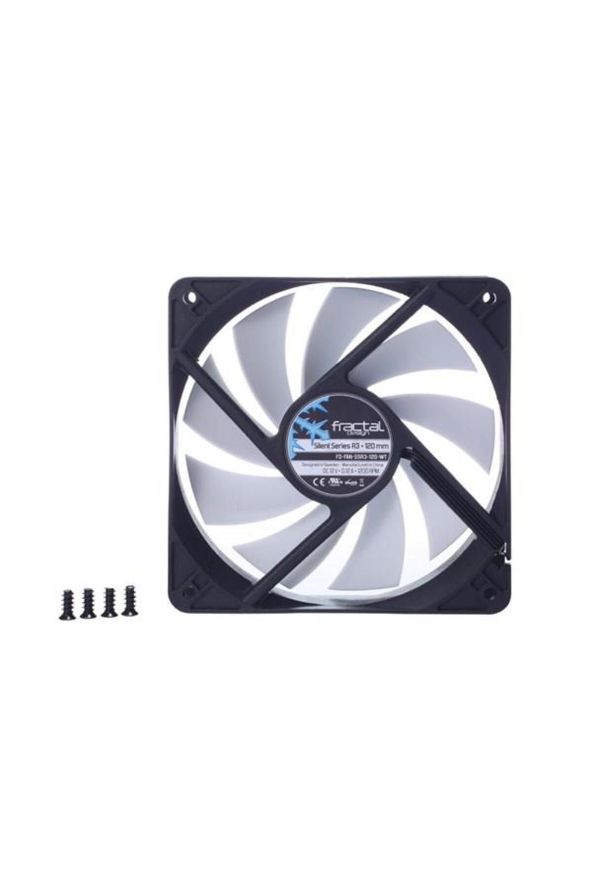 Hızlı Stok Fractal Design Silent Series R3 120 mm 46.5 CFM 1200RPM Kasa Fanı (FD-FAN-SSR3-120-WT)