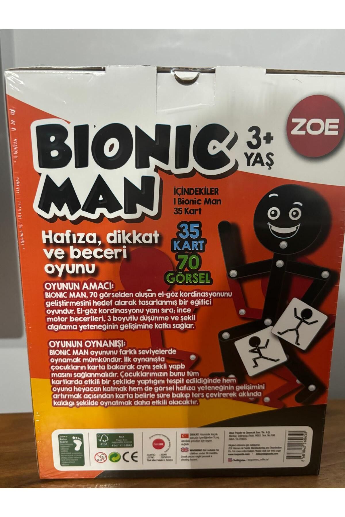 Zoe-Stickman Bionic Man Memory Attention Skill Game (Box Game) 2