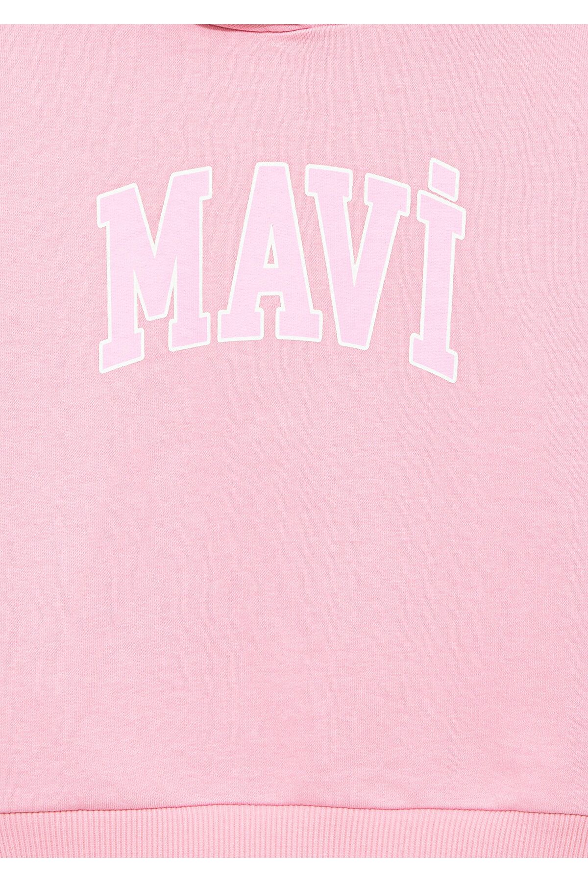 Mavi-Logo Printed Pink Sweatshirt 7S10080-70972 4