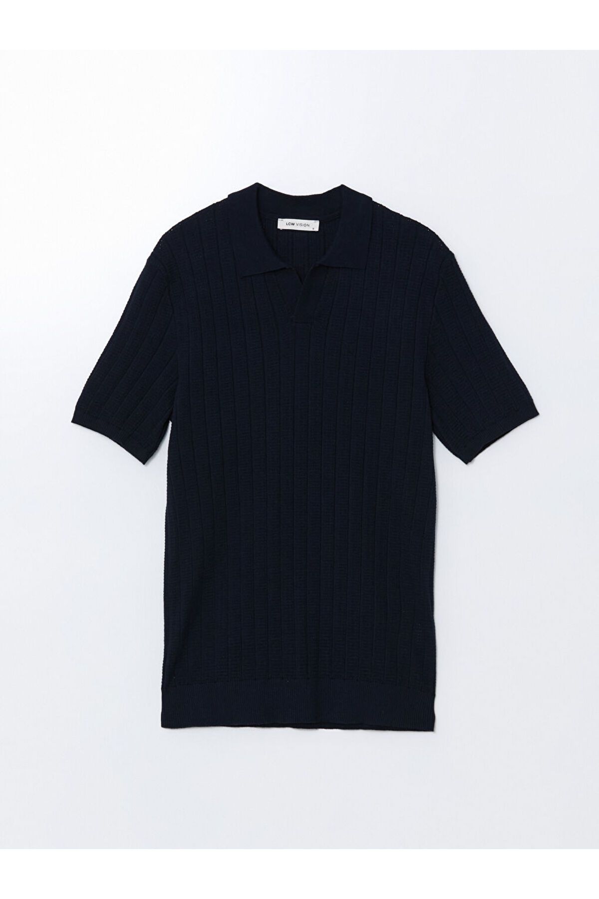 LC Waikiki-Polo Neck Short Sleeve Men's Knitwear Sweater 5
