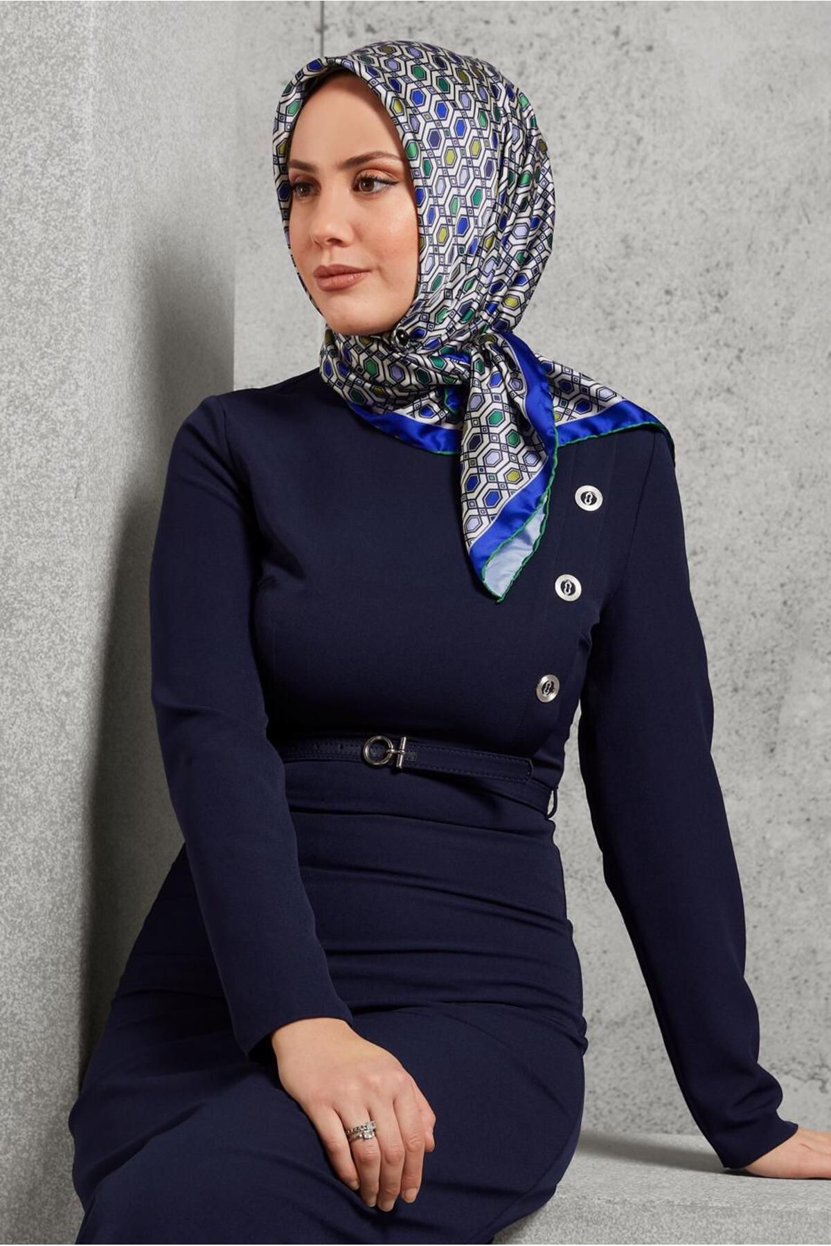 Alvina-Alvina Patterned Scarf 8518 1