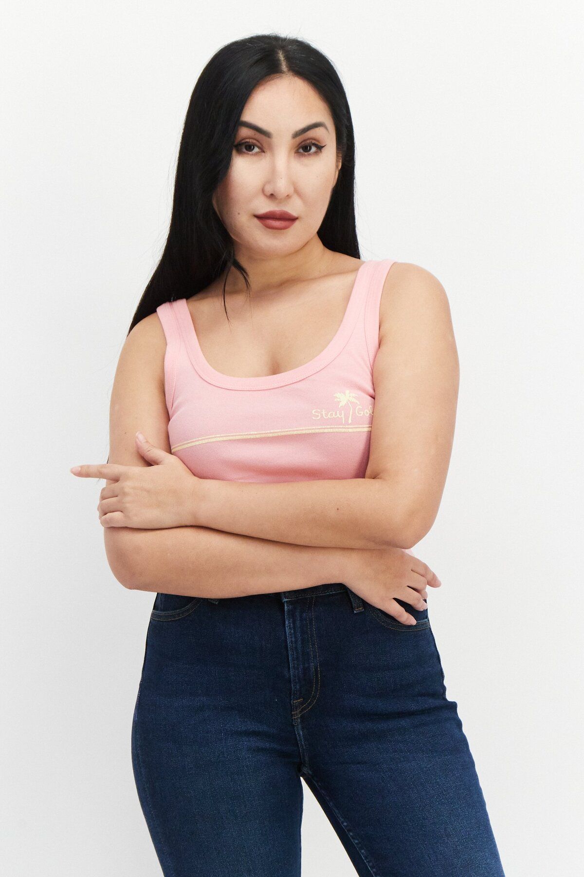 BİLLABONG-Women Scoop Neck Sleeveless Graphic Print Tank Top, Pink 1