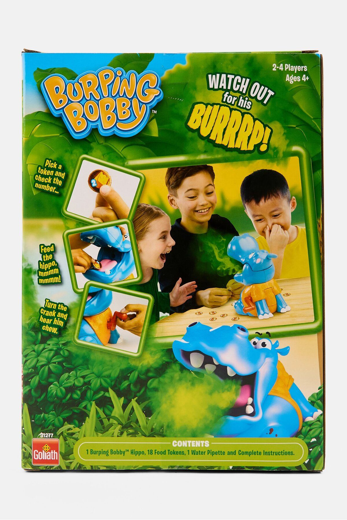 Goliath-Burping Bobby The Feed The Hippo But Watch Out for His Burp Game With 24 Pcs Puzzles, Blue 2